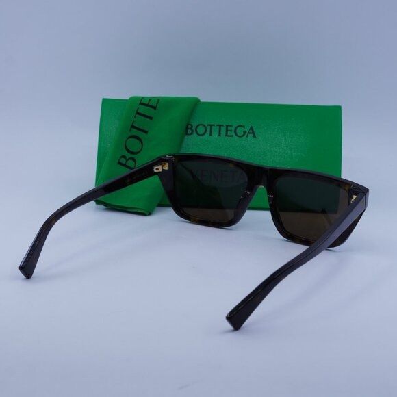 Bottega Veneta Bottega Veneta BV1291S 002 Sunglasses Havana Rectangle Frame Size ONE SIZE - 10 Thumbnail