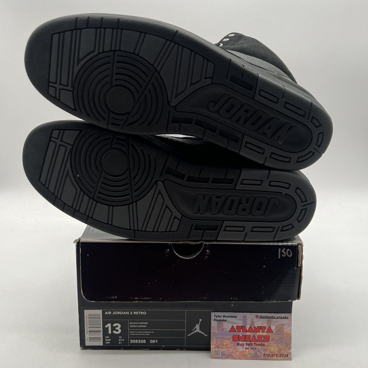 Jordan Brand Air Jordan 2 Black Crome Size US 13 / EU 46 - 8 Thumbnail