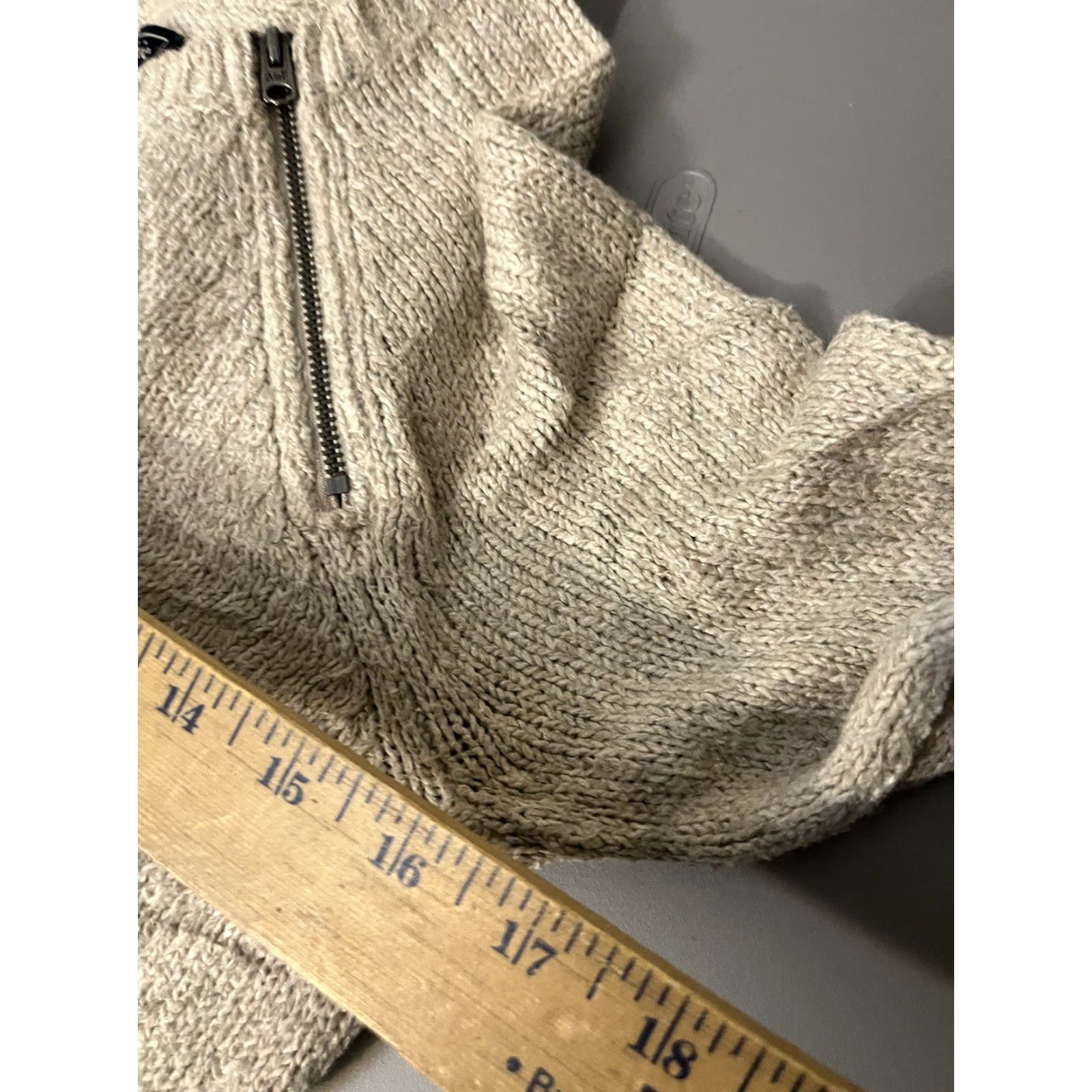 Abercrombie & Fitch Abercrombie & Fitch Sweater Dress Zipper Accents Women’s Size PXS Beige Casual Knit Pullover Crew Neck Long Sleeve Zip Size XS / US 0-2 / IT 36-38 - 5 Thumbnail