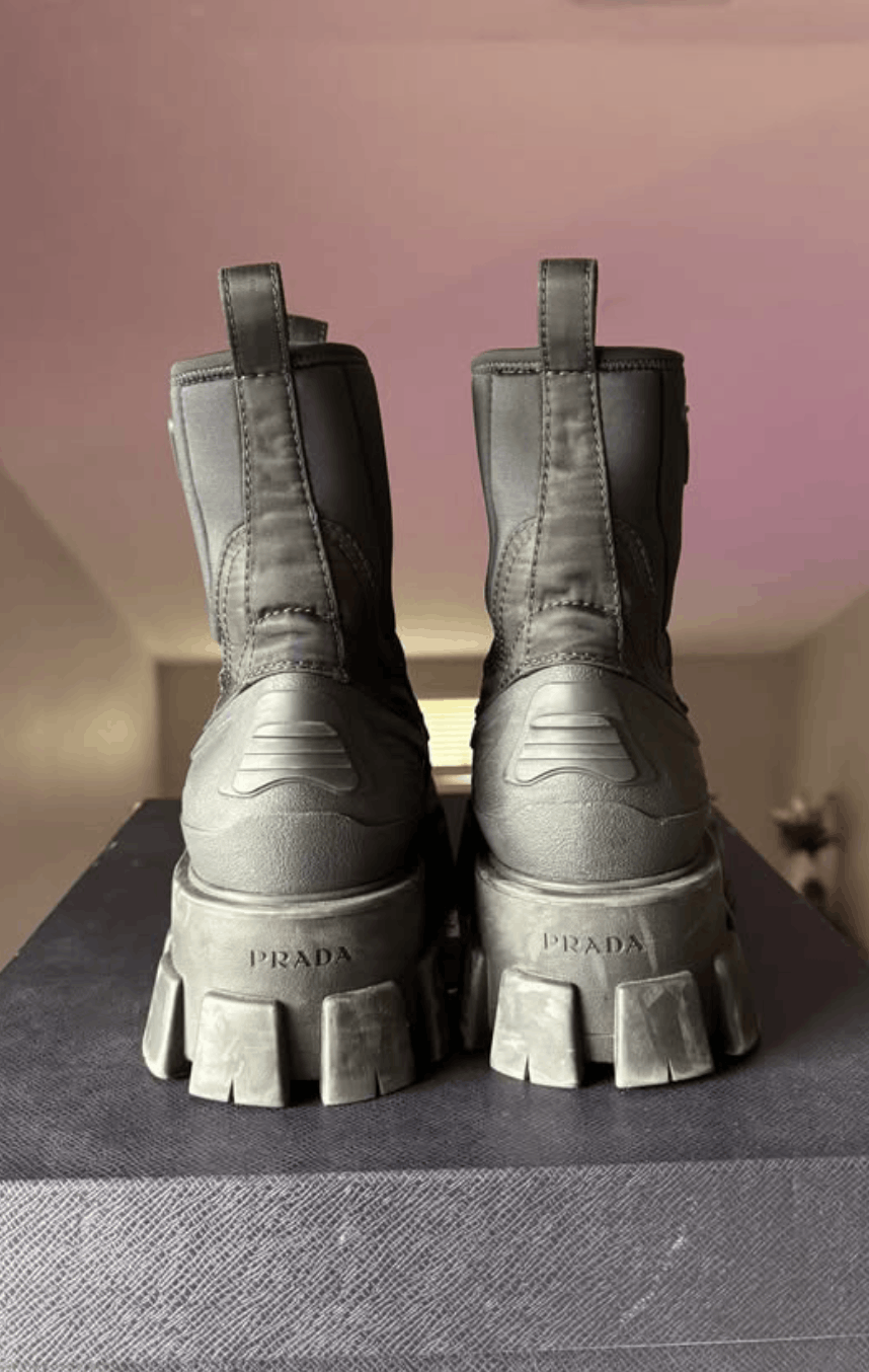 Prada Prada Monolith Nylon Gabardine Boots Size US 8 / EU 41 - 2 Thumbnail