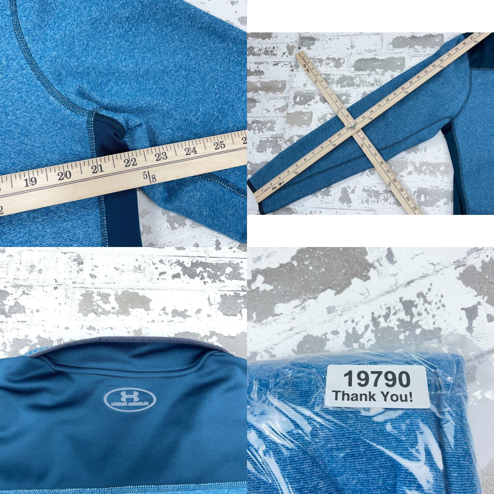 Under Armour Under Armour Sweatshirt Men Large Blue Pullover Thermal 1/4 Zip Moisture Wicking All Seasons Regular Sleeve Long Mock Neck Golf Sports Classic Shirt Size US L / EU 52-54 / 3 - 8 Thumbnail
