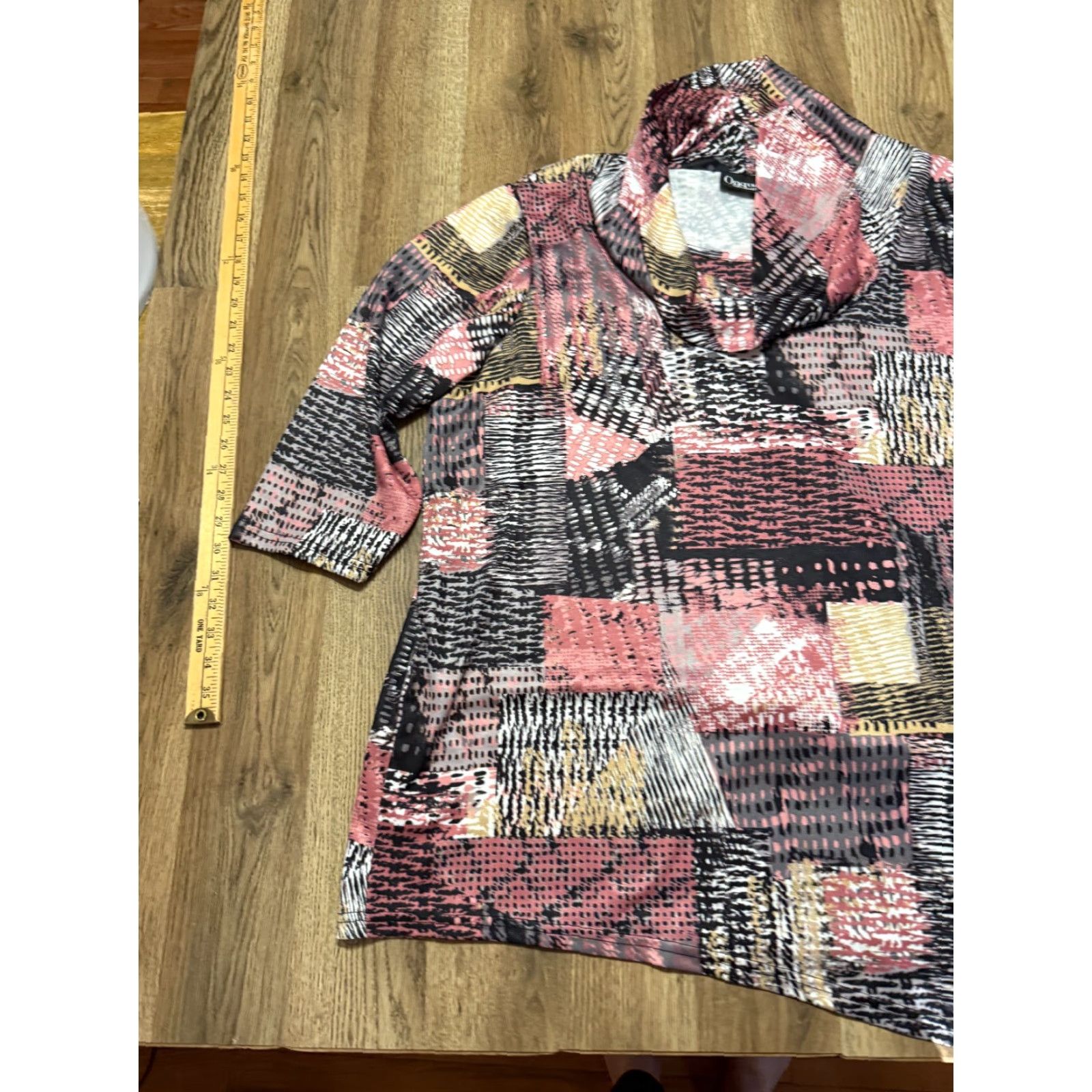 Pinko Onque Casual Shirt 2X Pink Long Sleeve Turtleneck Womens Size XXL / US 16-18 / IT 52-54 - 3 Thumbnail