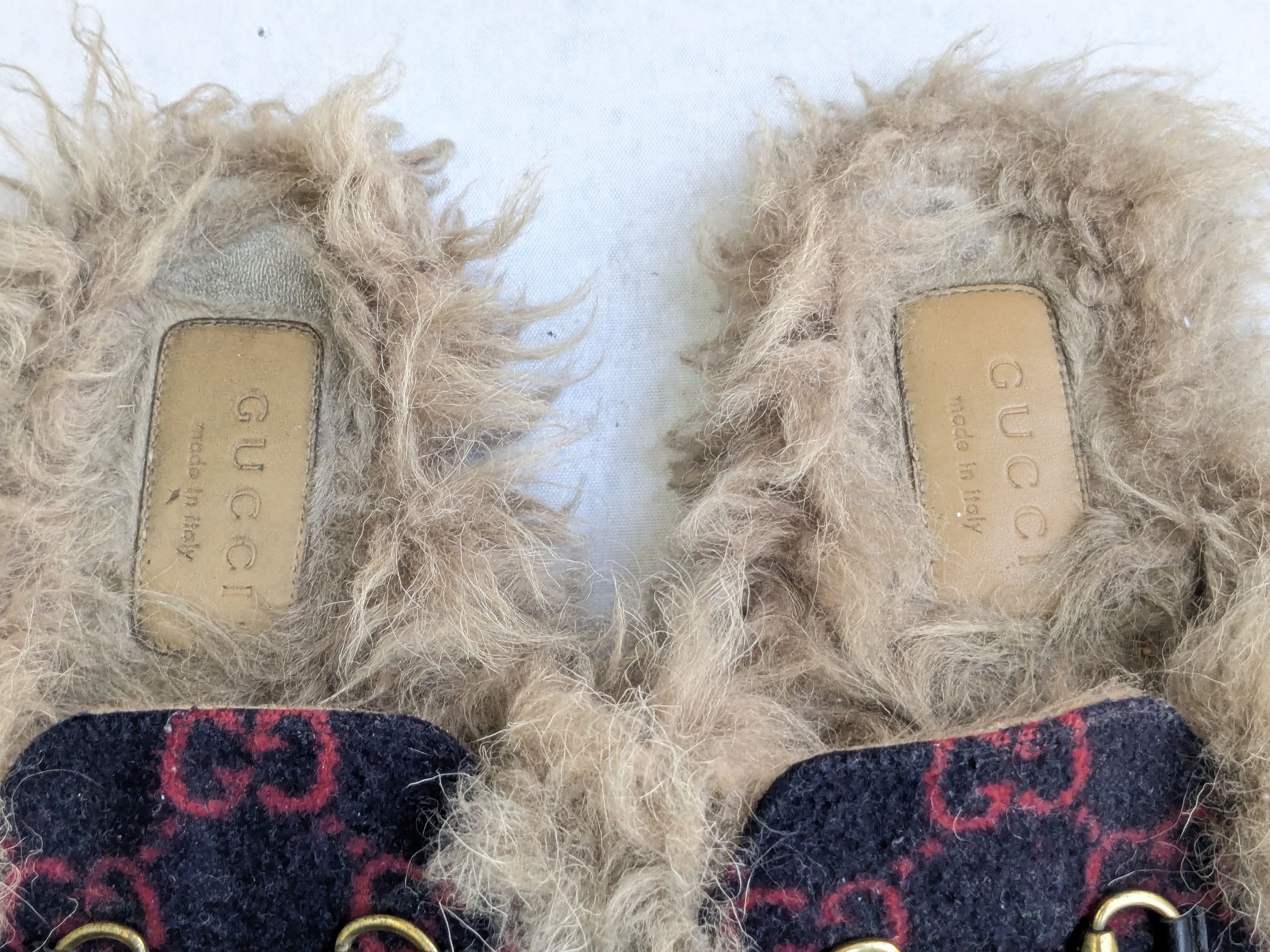 Gucci Gucci Princetown Horsebit Loafers Navy Blue Red Fur 7 40 Size US 7 / EU 40 - 2 Thumbnail