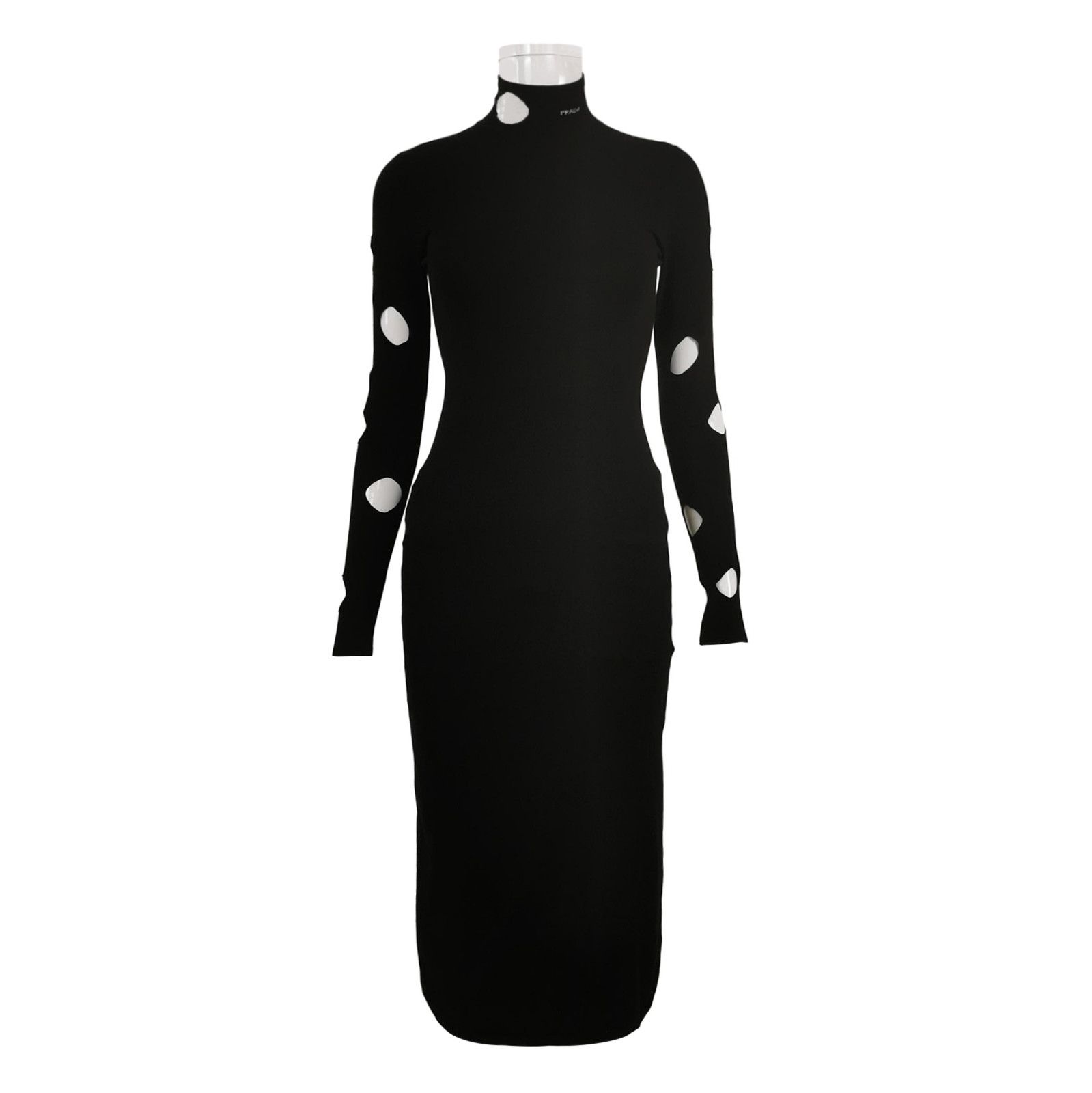 Prada Logo High Neck Dress - Size 38 - dmc