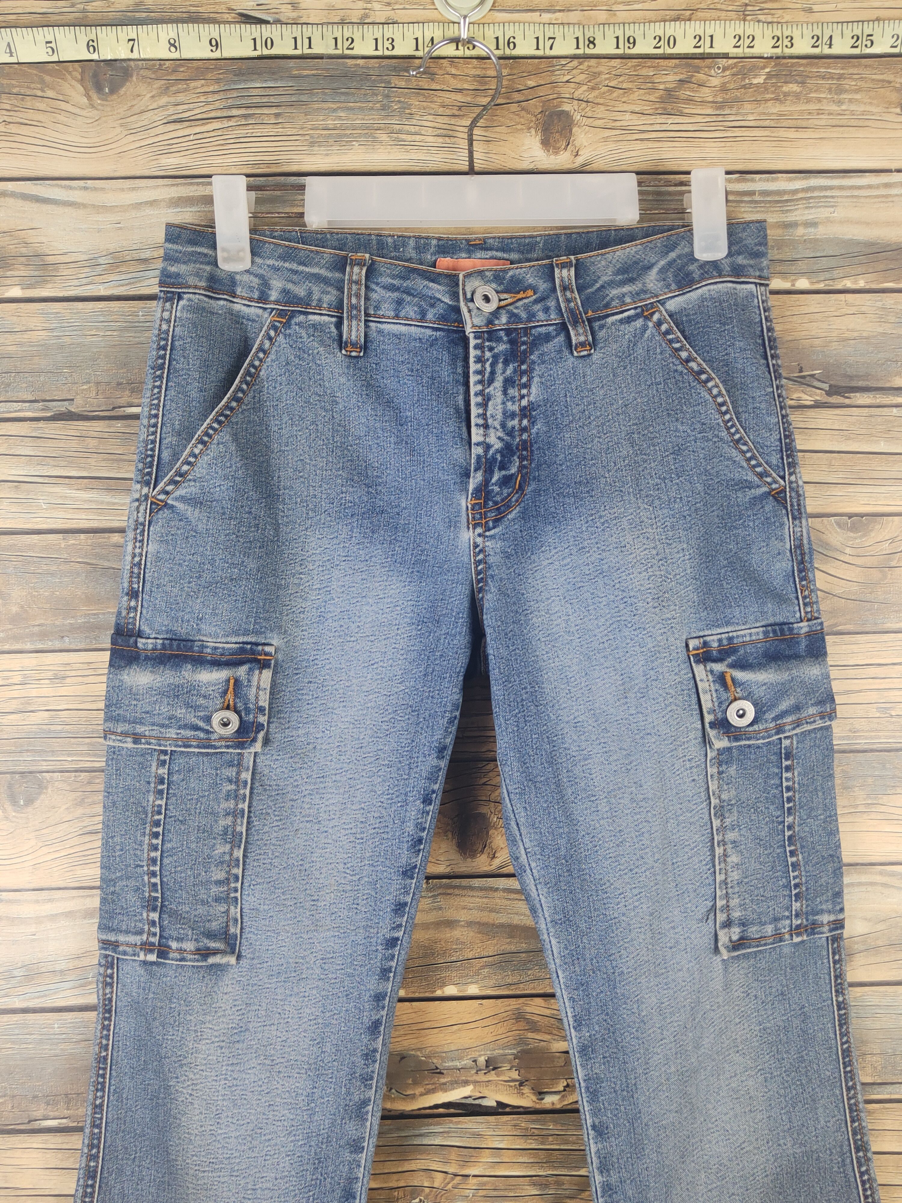 Japanese Brand DL Wave List Blue Distressed Ripped Jeans #1509 Size 26" / US 2 / IT 38 - 2 Thumbnail
