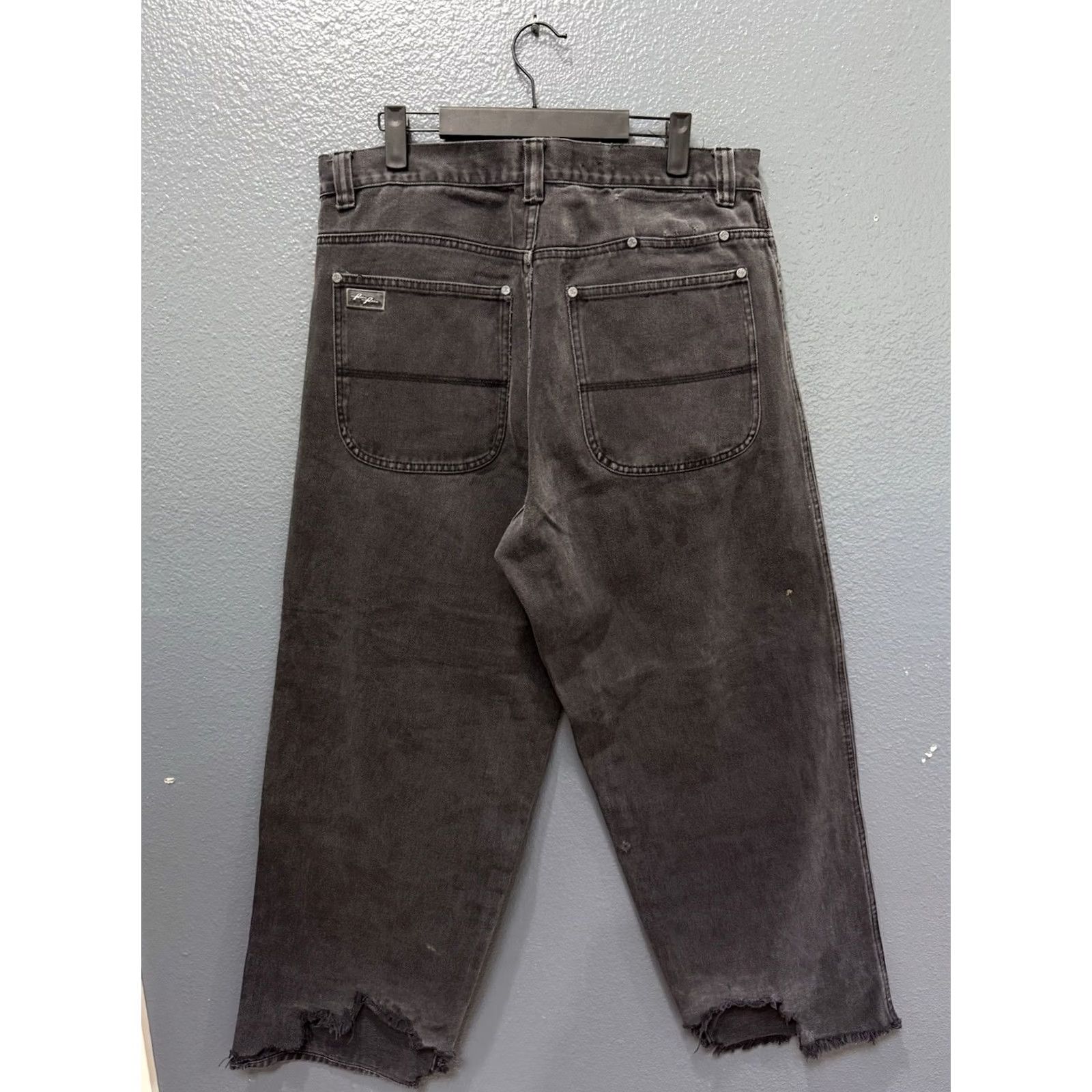 Pelle Pelle VINTAGE Pelle Pelle Jeans Co Denim Pants Size 36 Black Baggy Distressed Men’s Size US 36 / EU 52 - 2 Thumbnail