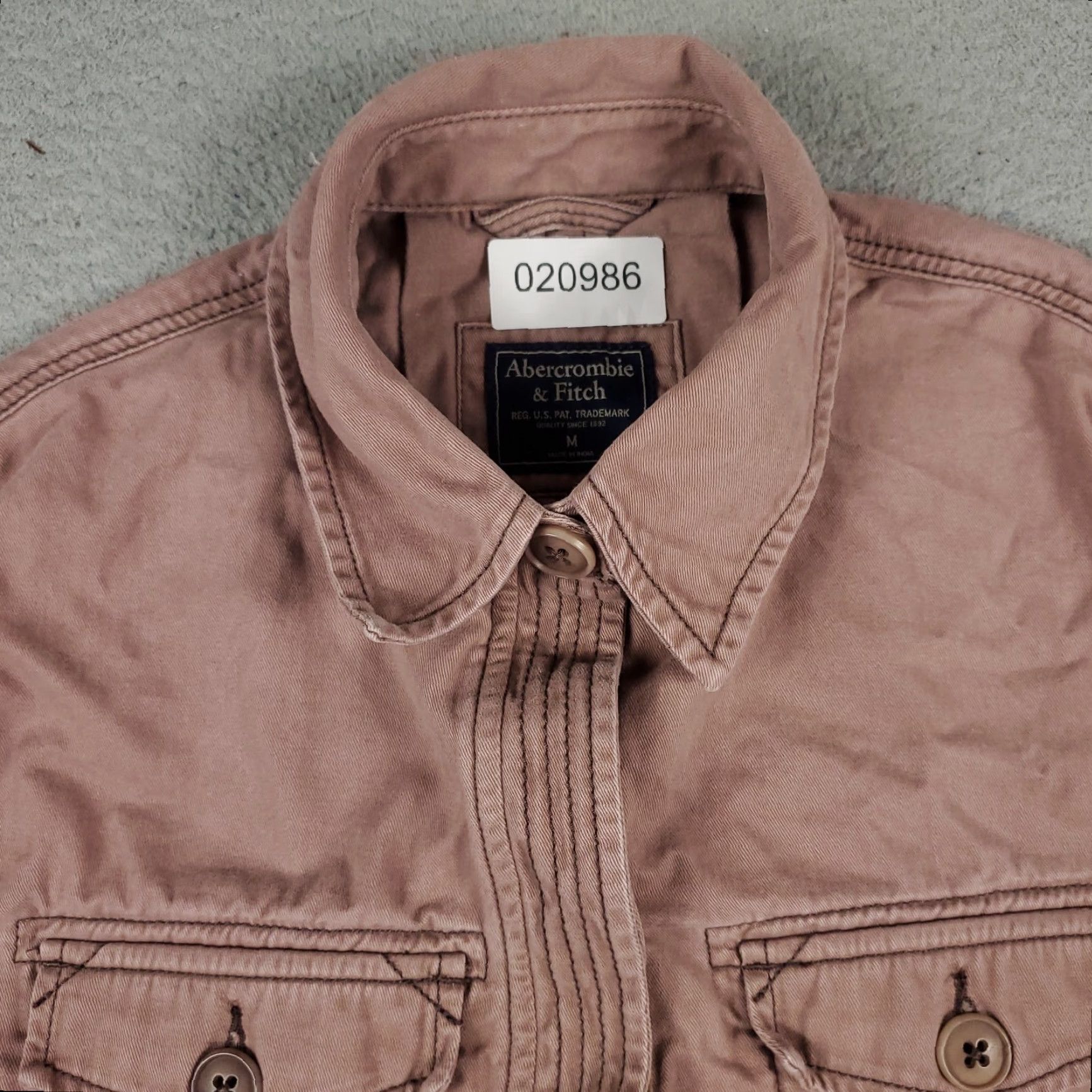 Abercrombie & Fitch Abercrombie & Fitch Women's Beige Cotton Heavy Button-Up Jacket M Fall Winter Casual Office Size M / US 6-8 / IT 42-44 - 2 Thumbnail