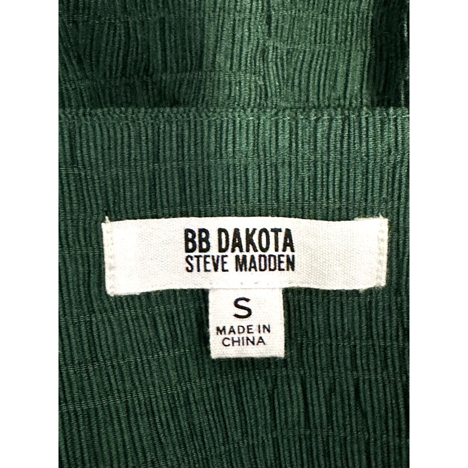 BB Dakota BB Dakota Forest Green Textured Long Sleeve Dress Boho SNWOT Size S / US 4 / IT 40 - 10 Thumbnail