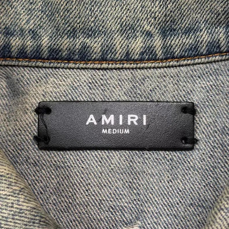 Amiri Amiri Graffiti Splatter Paint Washed Denim Jacket Coat Size US M / EU 48-50 / 2 - 3 Thumbnail