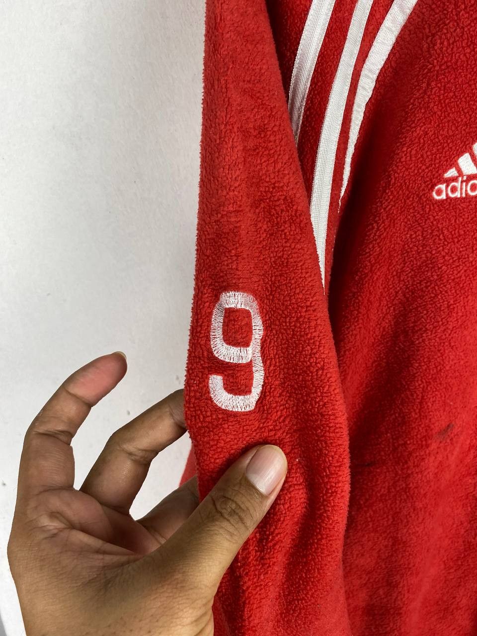 Adidas vintage adidas fleece quarter zipper jacket Size US L / EU 52-54 / 3 - 4 Thumbnail