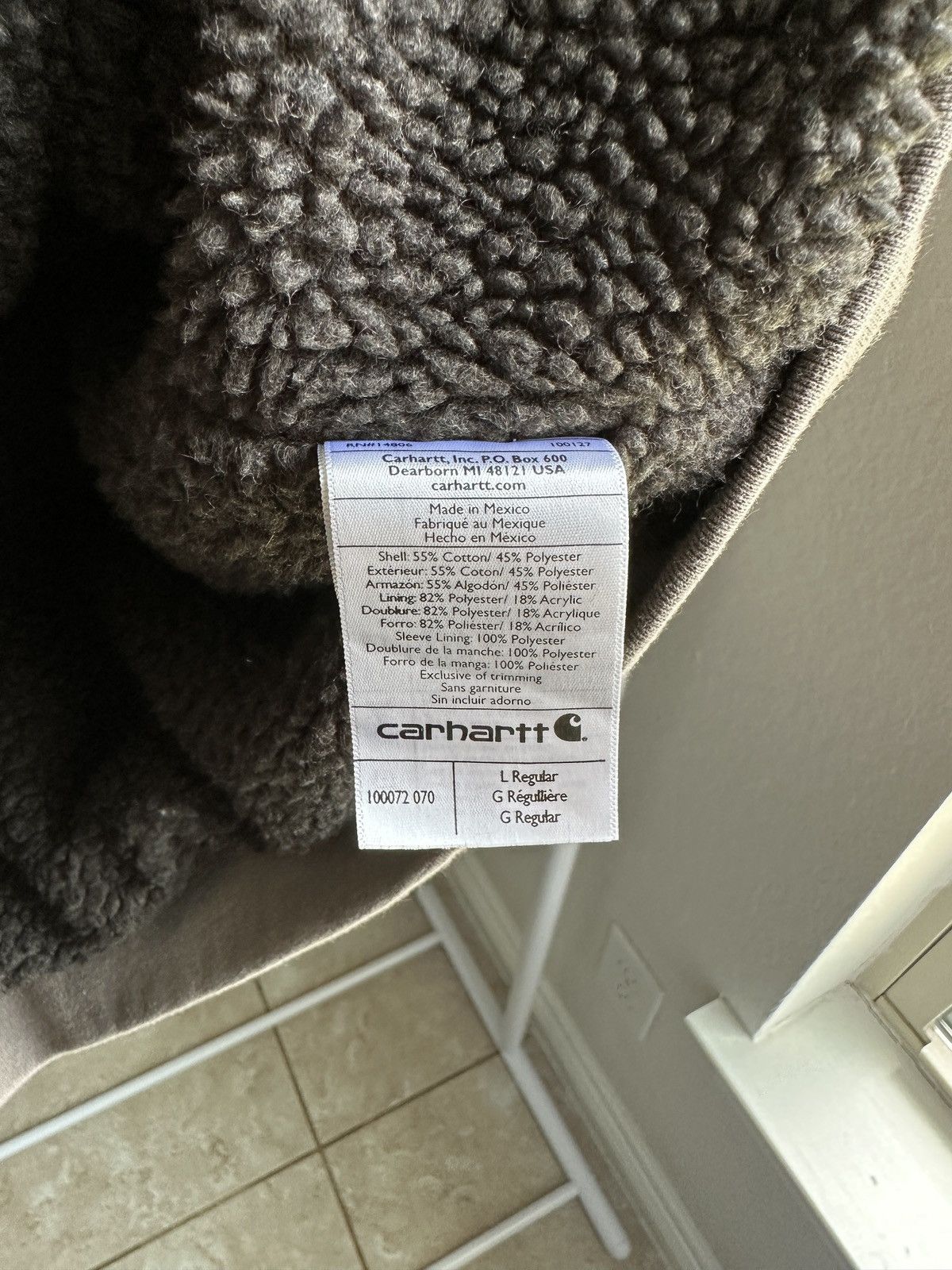 Carhartt Vintage Carhartt Insulated Sherpa Lined Zip Up Hoodie Grey Size US L / EU 52-54 / 3 - 9 Thumbnail