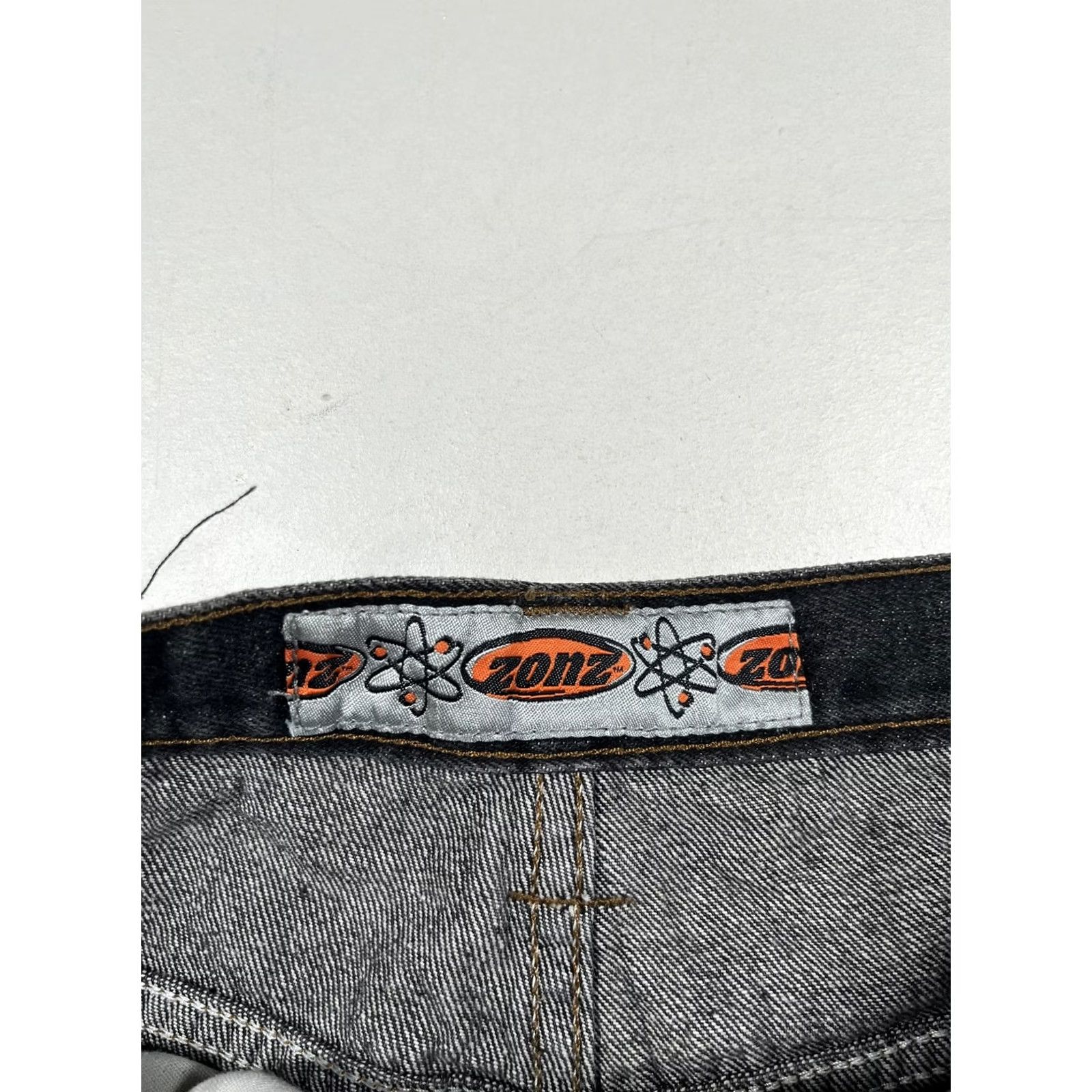 Denime Zonz Mens 36 Gray Denim Bermuda Shorts 5-Pocket Zip Front Relaxed Fit Charcoal Wash Summer Casual Men Size US 36 / EU 52 - 4 Thumbnail