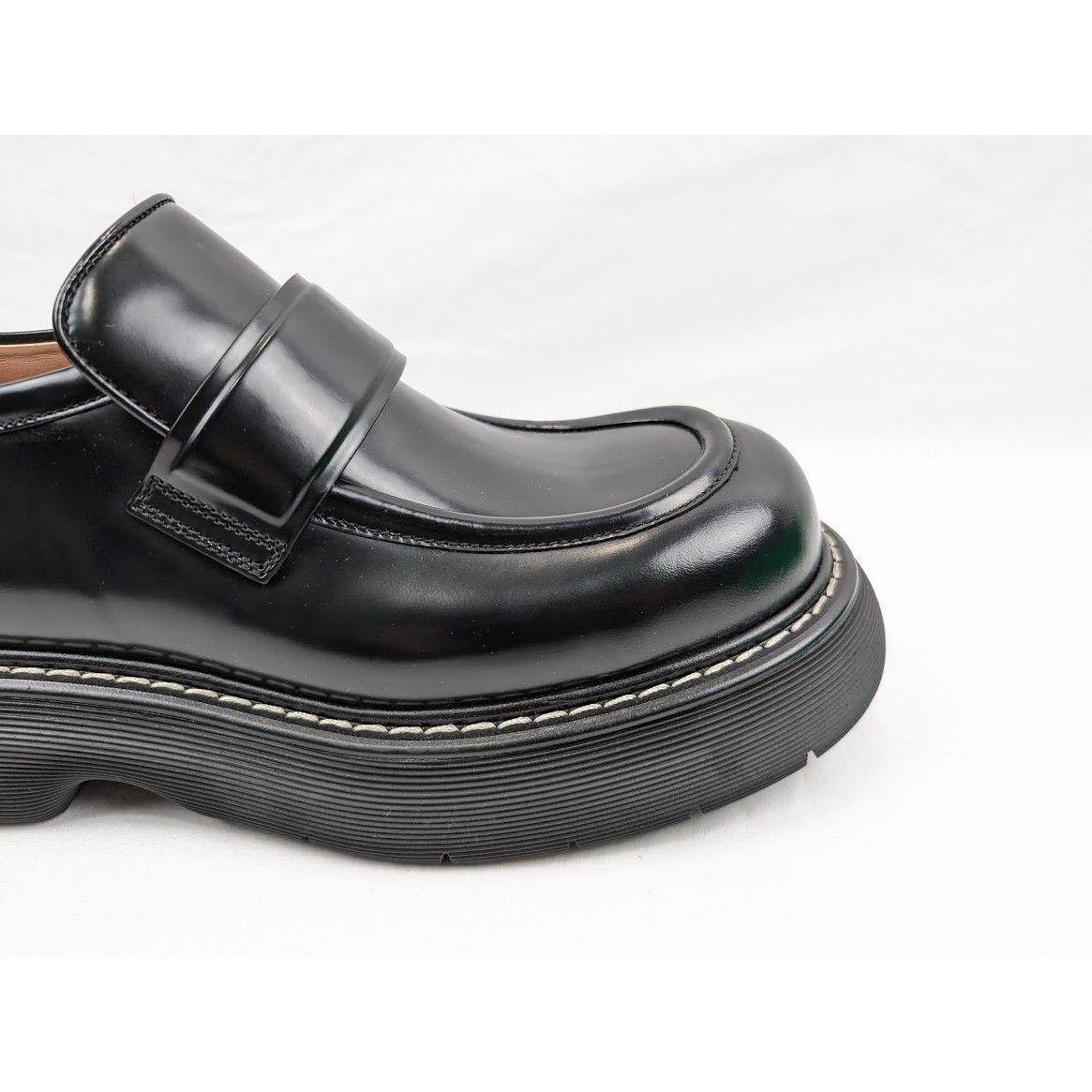 Bottega Veneta o1rshd1 Osaka Shine Calf Bounce Loafer in Black Size US 12 / EU 45 - 4 Thumbnail