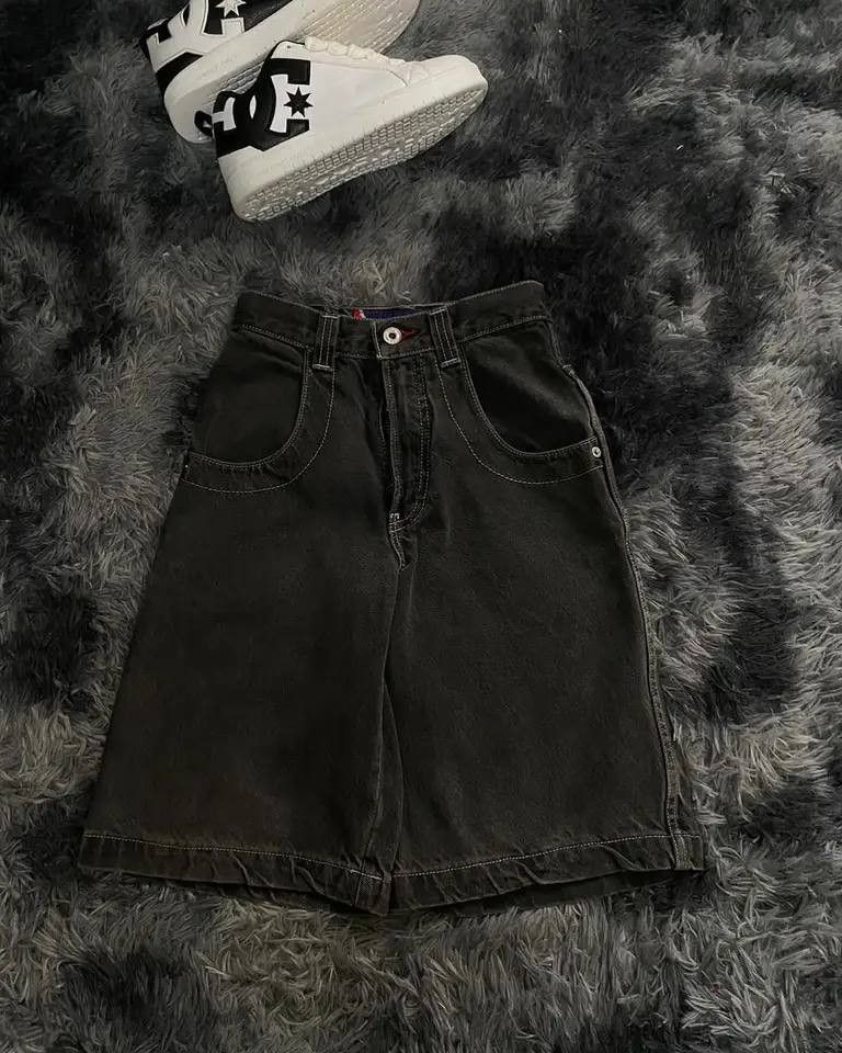 Japanese Brand × Vintage gothic retro embroidered denim shorts Size US 34 / EU 50 - 4 Thumbnail
