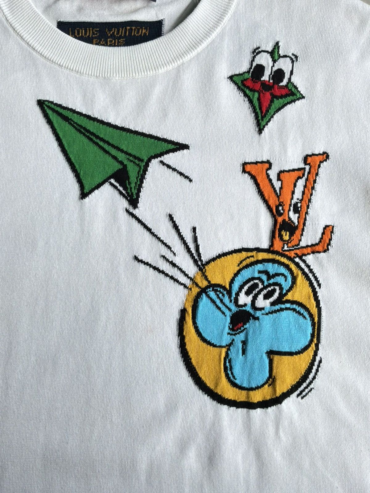 Louis Vuitton Louis Vuitton - Intarsia Comic Knit Tee Size US L / EU 52-54 / 3 - 5 Thumbnail