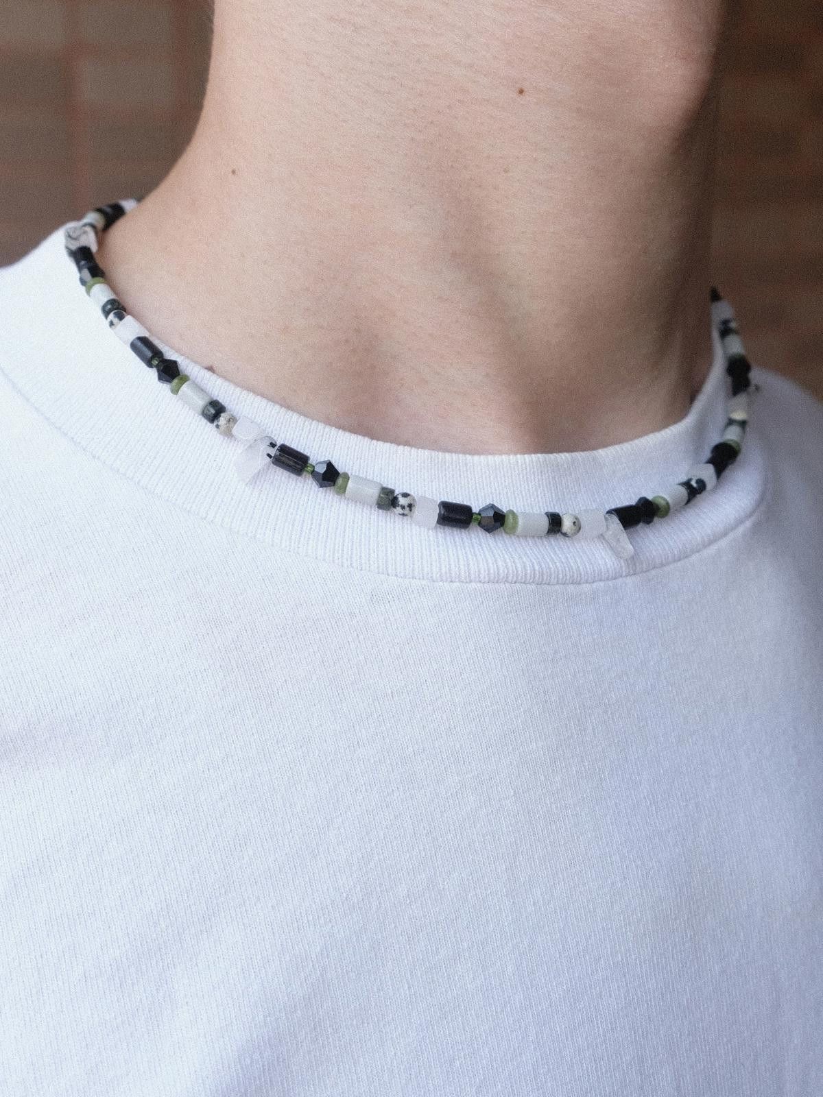 Handmade Jade Quartz Natural Stone Handmade Beaded Necklace 16.1in Size ONE SIZE - 2 Thumbnail