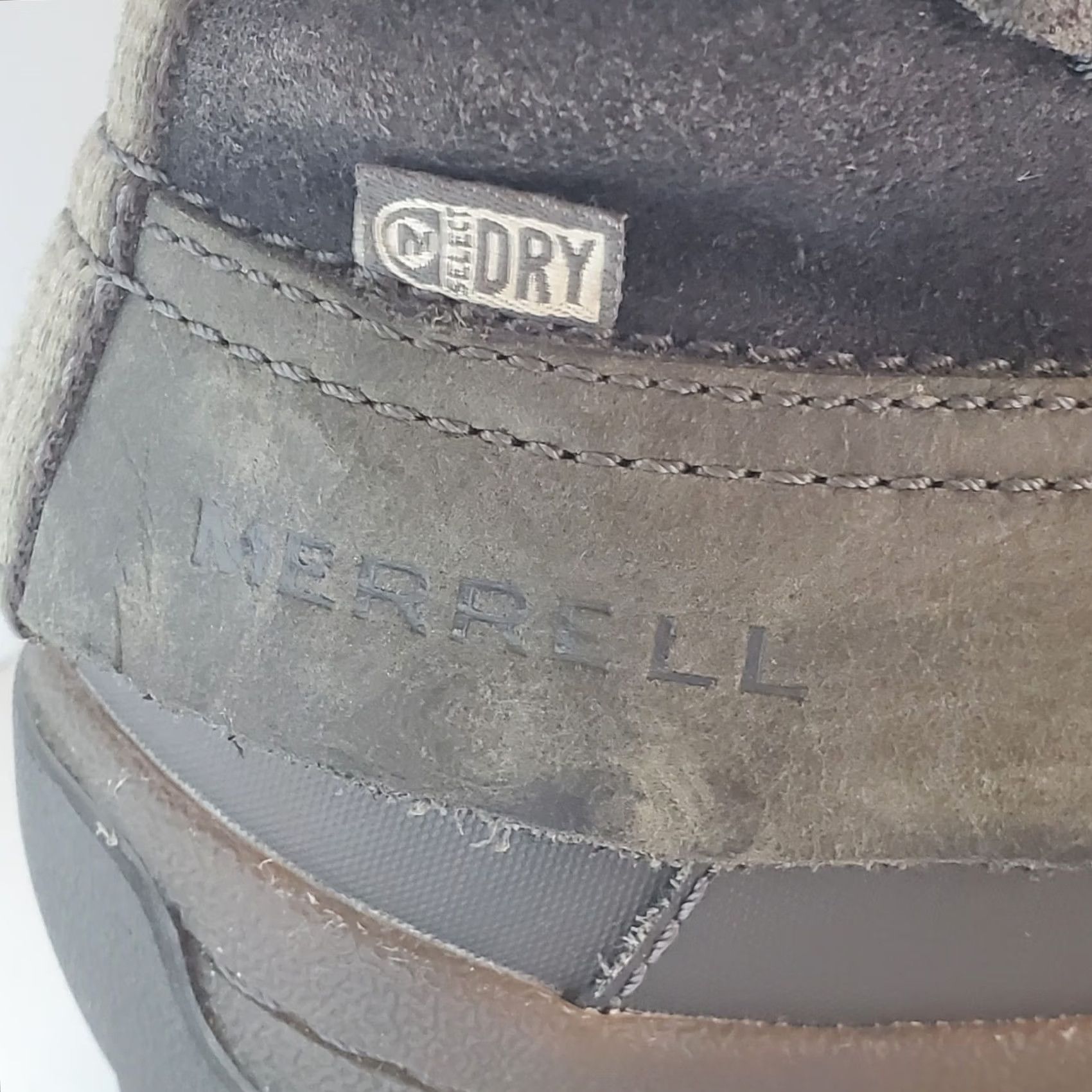 Merrell MERRELL Boots Womens Sz 8 Winter Leather Suede Tall Lace Up Faux Fur Wild Dove Size US 8 / IT 38 - 4 Thumbnail