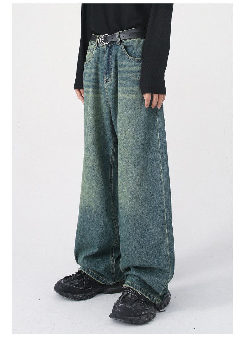 Japanese Brand × Jean Men's distressed vintage washed wide-leg jeans Size US 32 / EU 48 - 4 Thumbnail