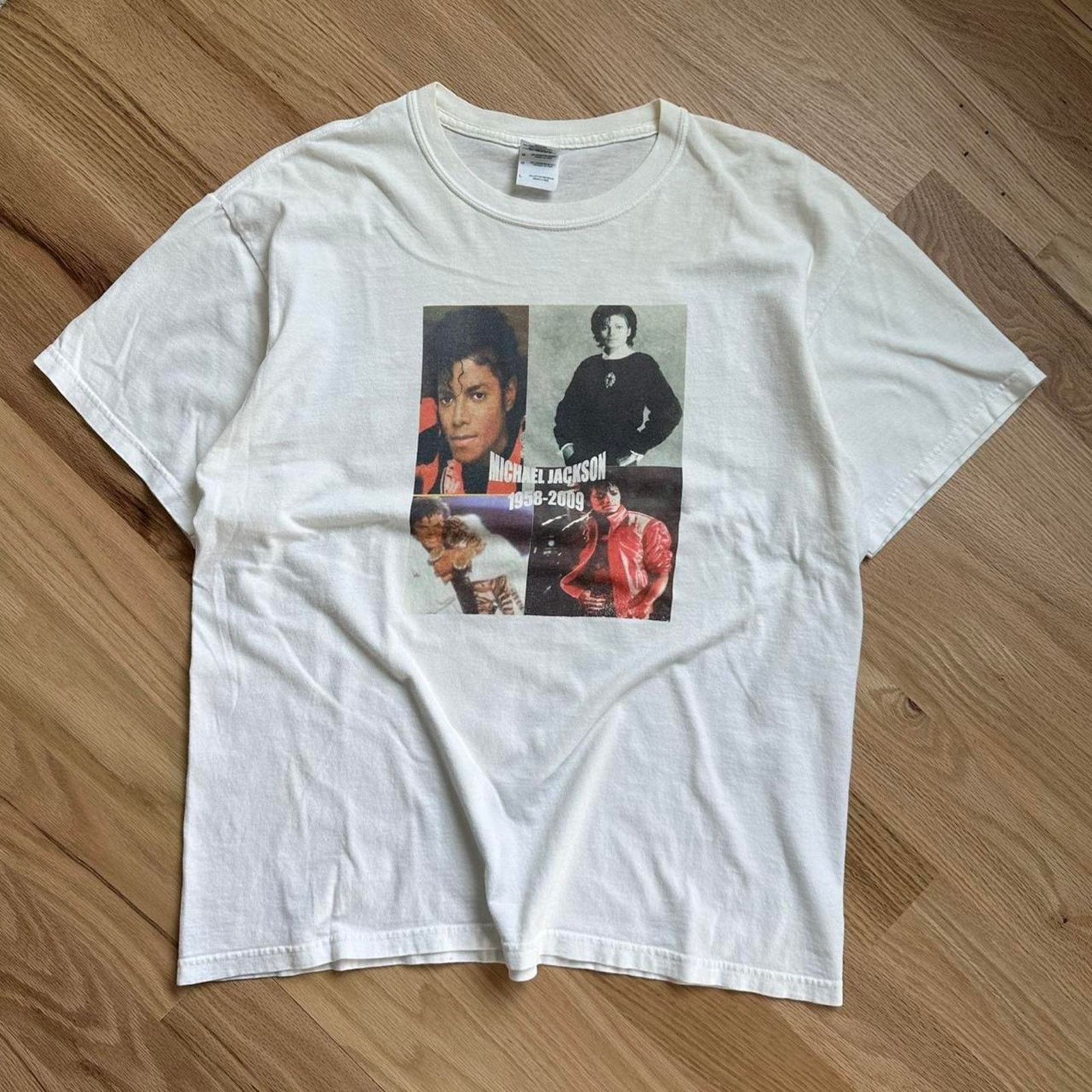 Band Tees × Other × Vintage Vintage Michael Jackson Tribute Memorial Graphic Tee Shirt Size US L / EU 52-54 / 3 - 1 Thumbnail