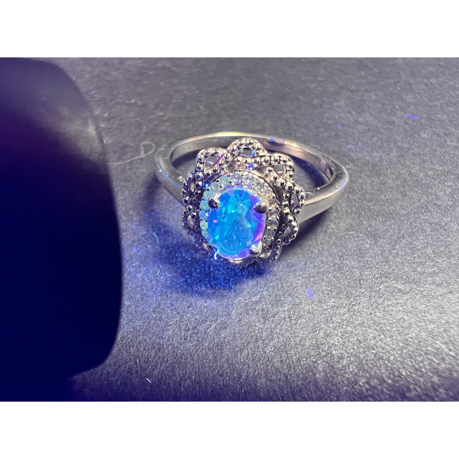 Other NEW Mercury Mystic topaz zircon ring in 925 silver size 10 Size ONE SIZE - 4 Thumbnail