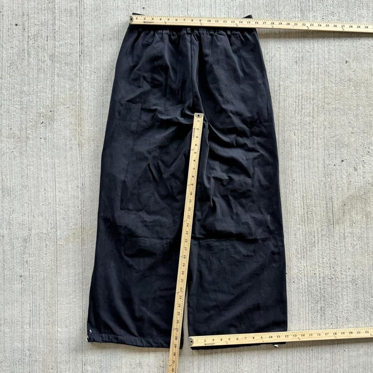 Japanese Brand × Vintage Essential Black Baggy Wide Leg Parachute Pants Size US 32 / EU 48 - 7 Thumbnail