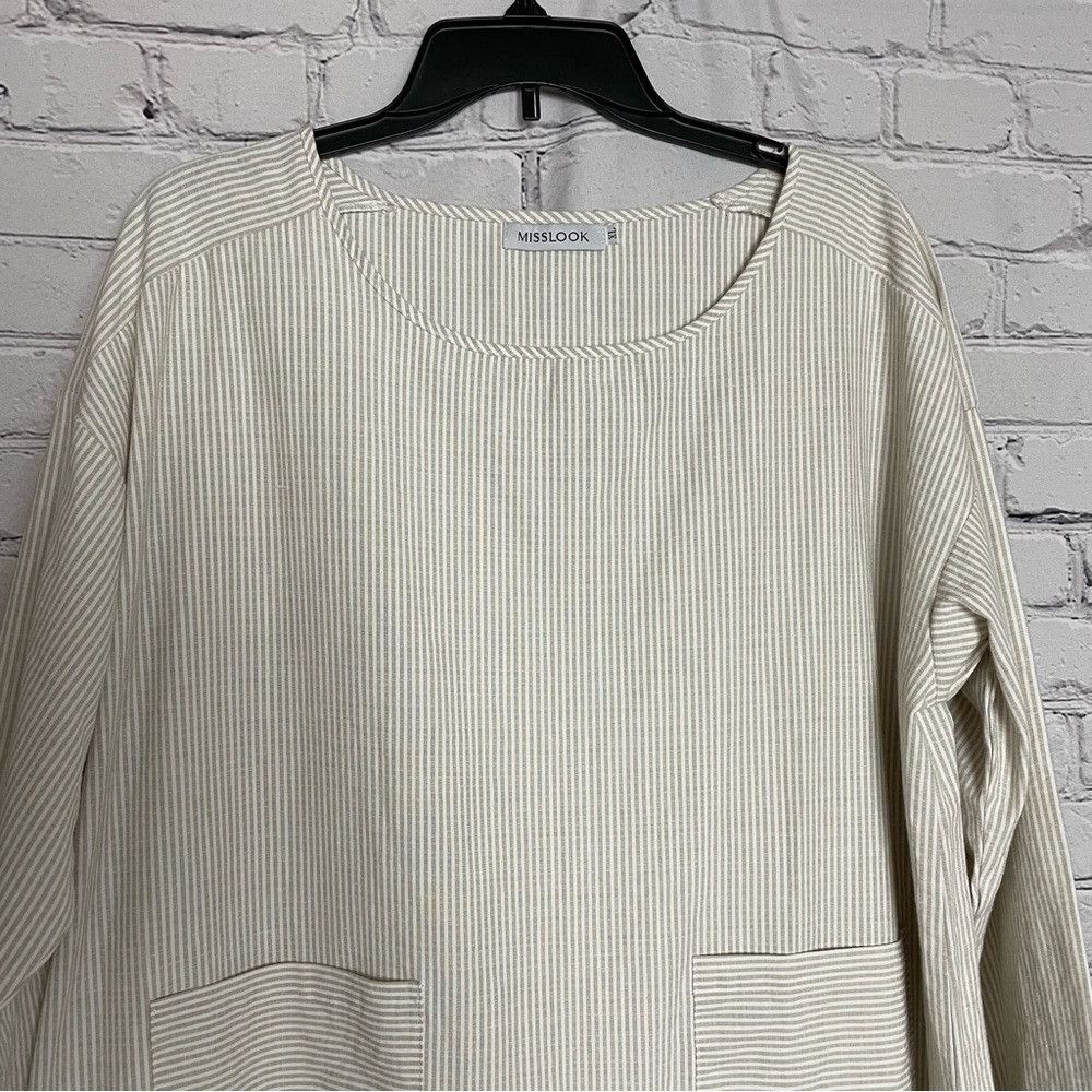 Other New Misslook Striped Dress with Peplum and Pockets Size XL Size XL / US 12-14 / IT 48-50 - 2 Thumbnail