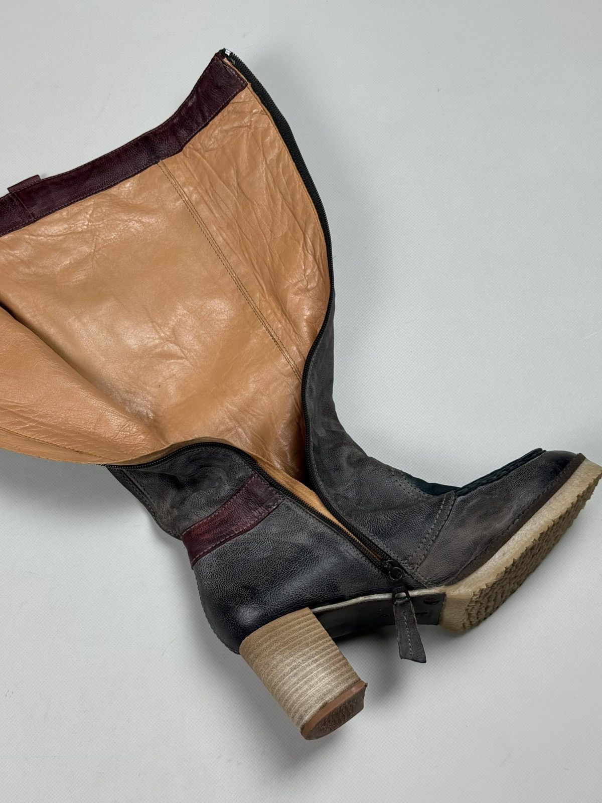 A.S.98 Airstep A.S. 98 VTG Avant-Garde Leather Over The Knee Boots Size US 11 / IT 41 - 15 Thumbnail