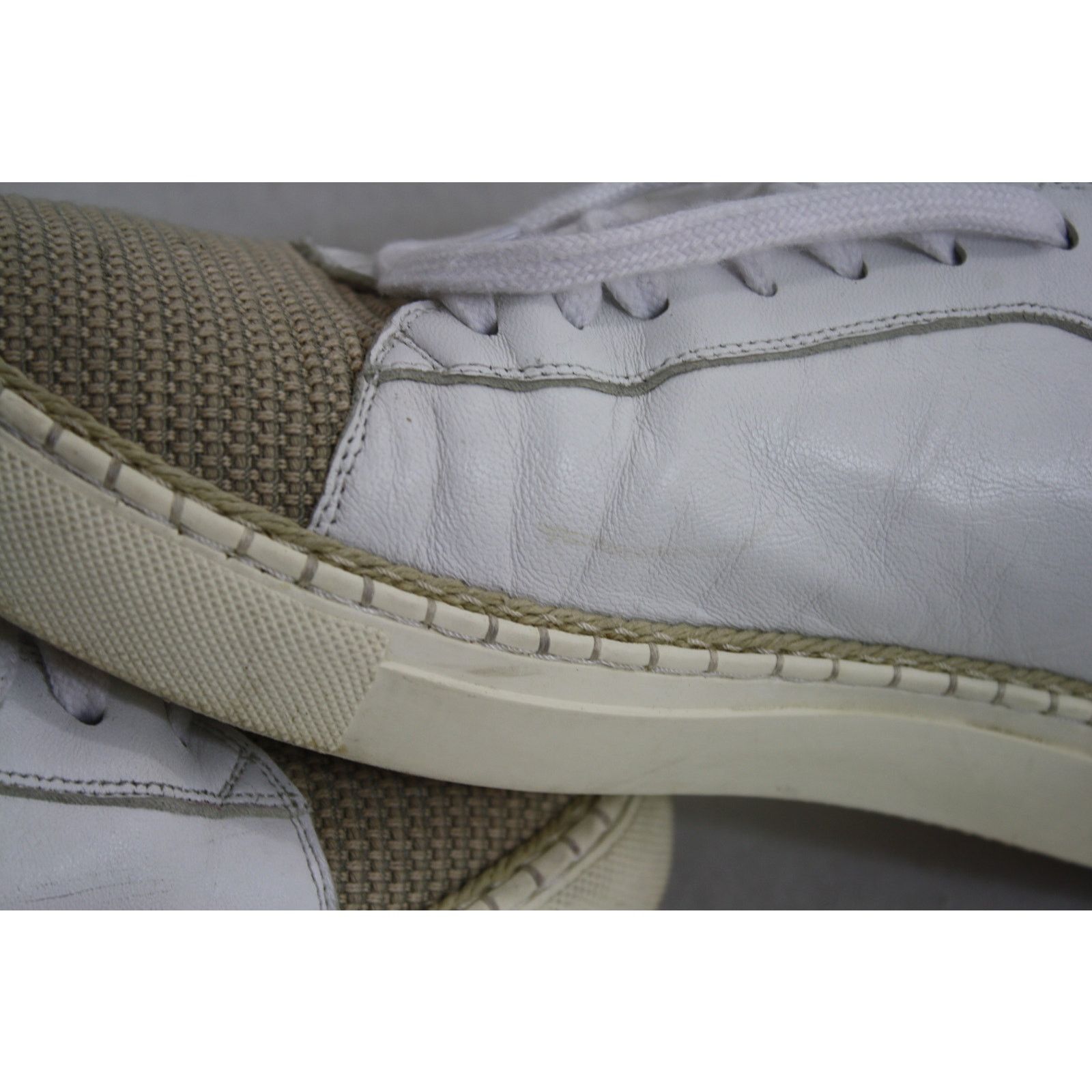 Robert Graham Robert Graham Sneakers Mens 10 White Leather Woven Toe Size US 10 / EU 43 - 7 Thumbnail