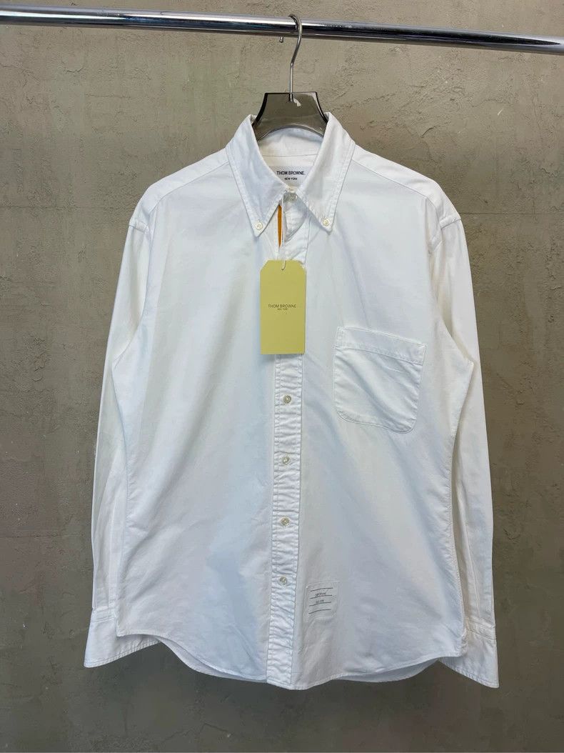 Thom browne White striped long-sleeved shirt 2504-Nextarrow