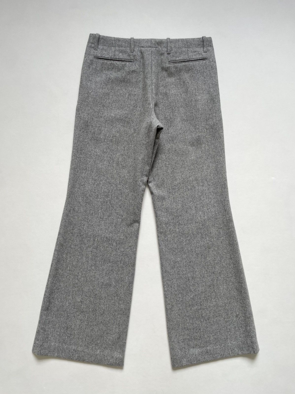 Dries Van Noten Light Grey Wool Flared Leg Pants Size US 32 / EU 48 - 8 Thumbnail