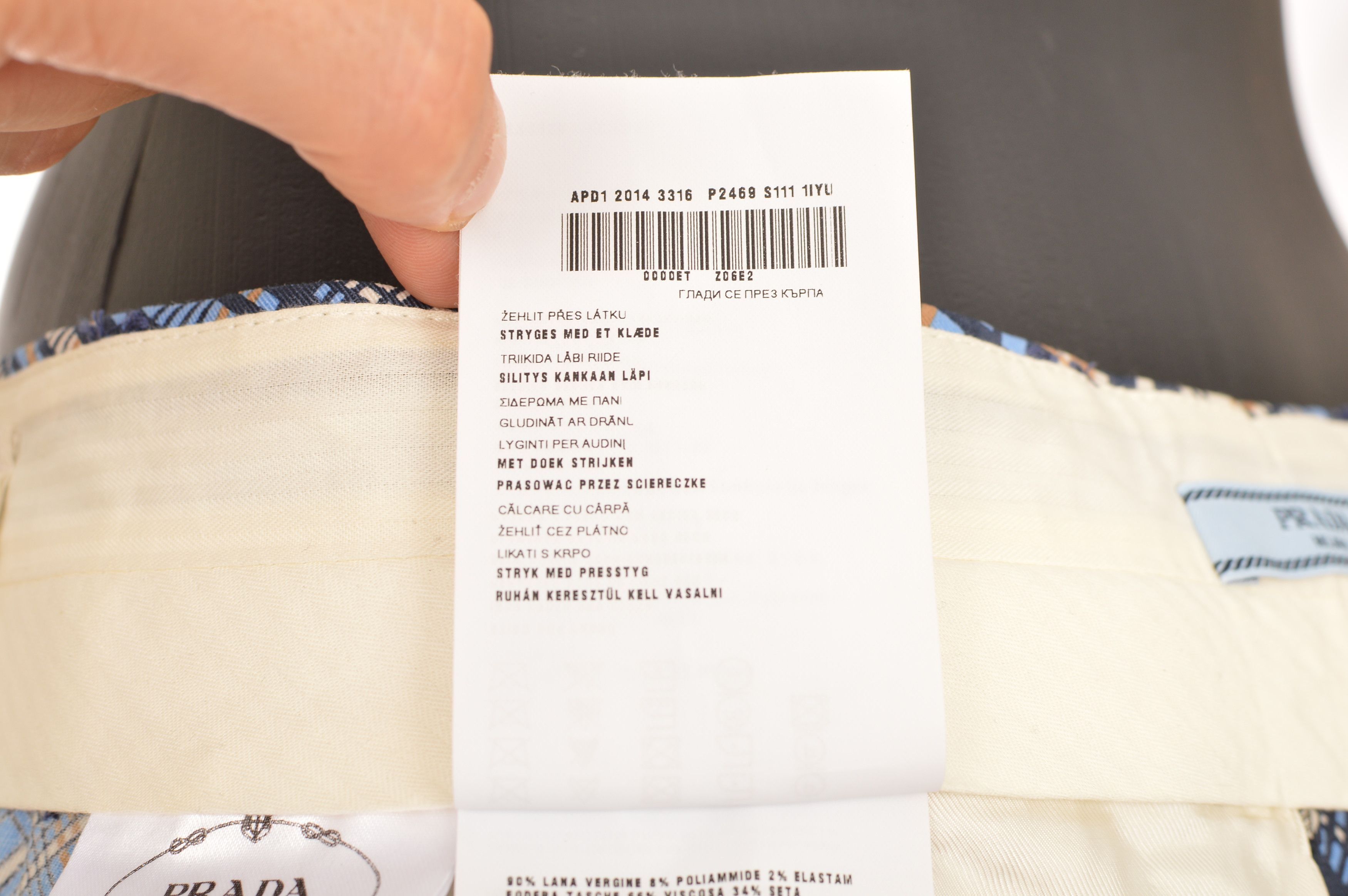 Prada Prada Tapered Slacks Allprint Womens Wool Blend Pants Size 27" / US 4 / IT 40 - 10 Thumbnail