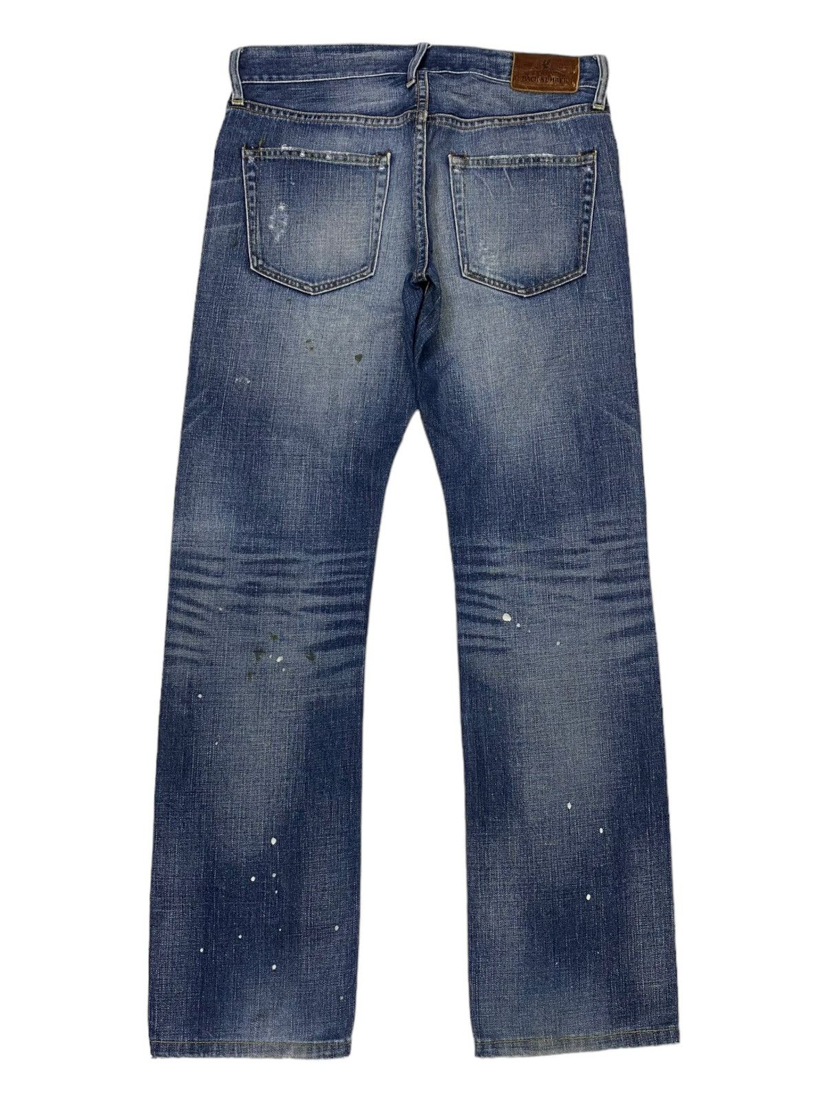 Japanese Brand 🔥BACK NUMBER PATCHWORK DISTRESSED DENIM KAPITAL STYLE JEANS Size US 32 / EU 48 - 4 Thumbnail