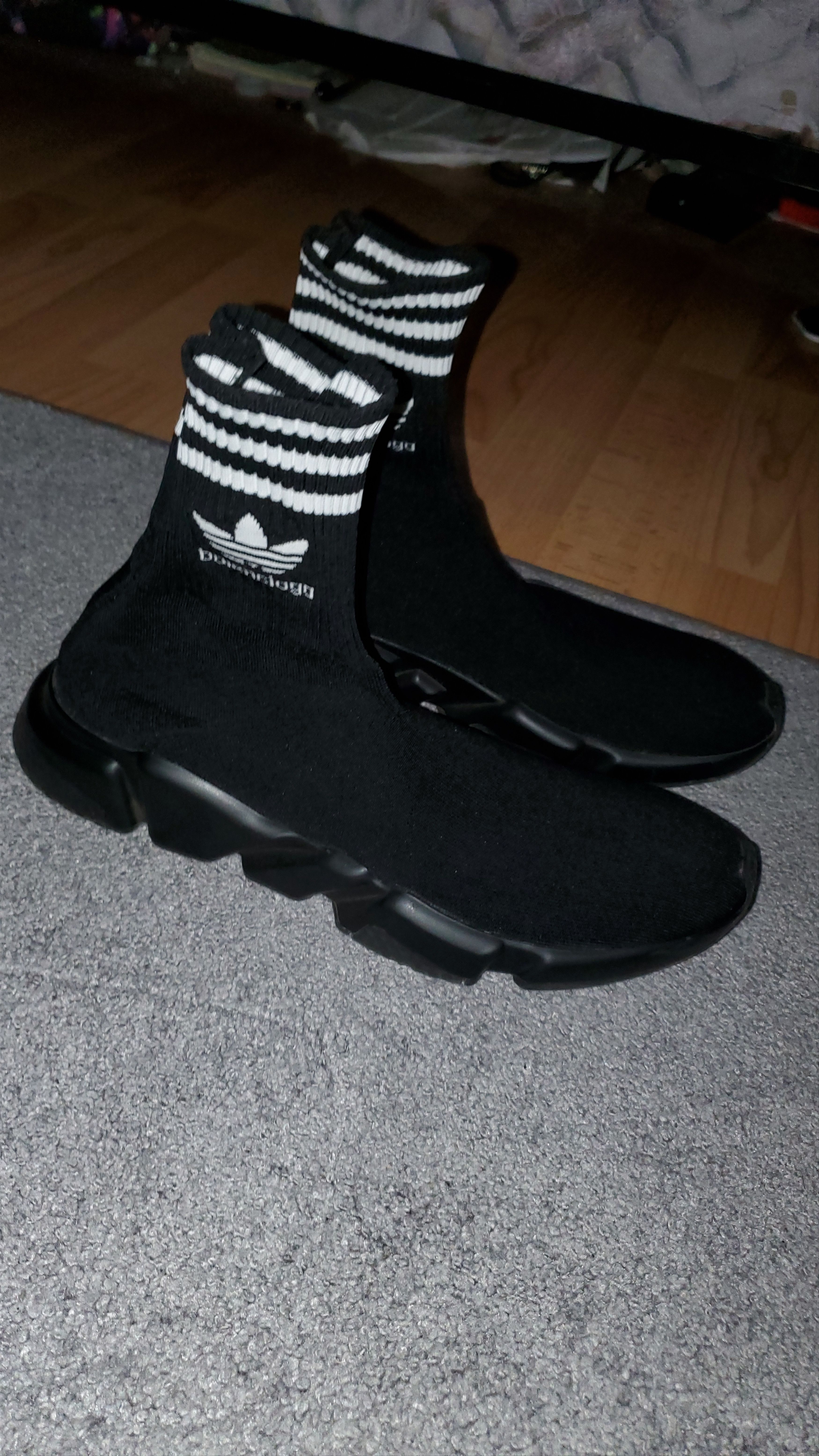 【BALENCIAGA】×adidas Speed トレーナー Black Adidas × Balenciaga Balenciaga Speed Trainer | Grailed