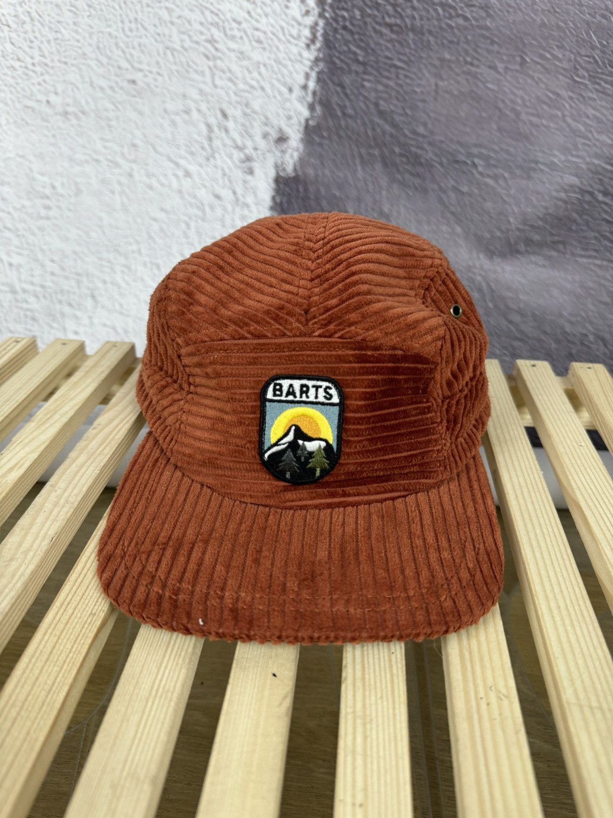 Japanese Brand Barts Nevad Curved Peak Cap in Rust 5 panel Size ONE SIZE - 2 Thumbnail