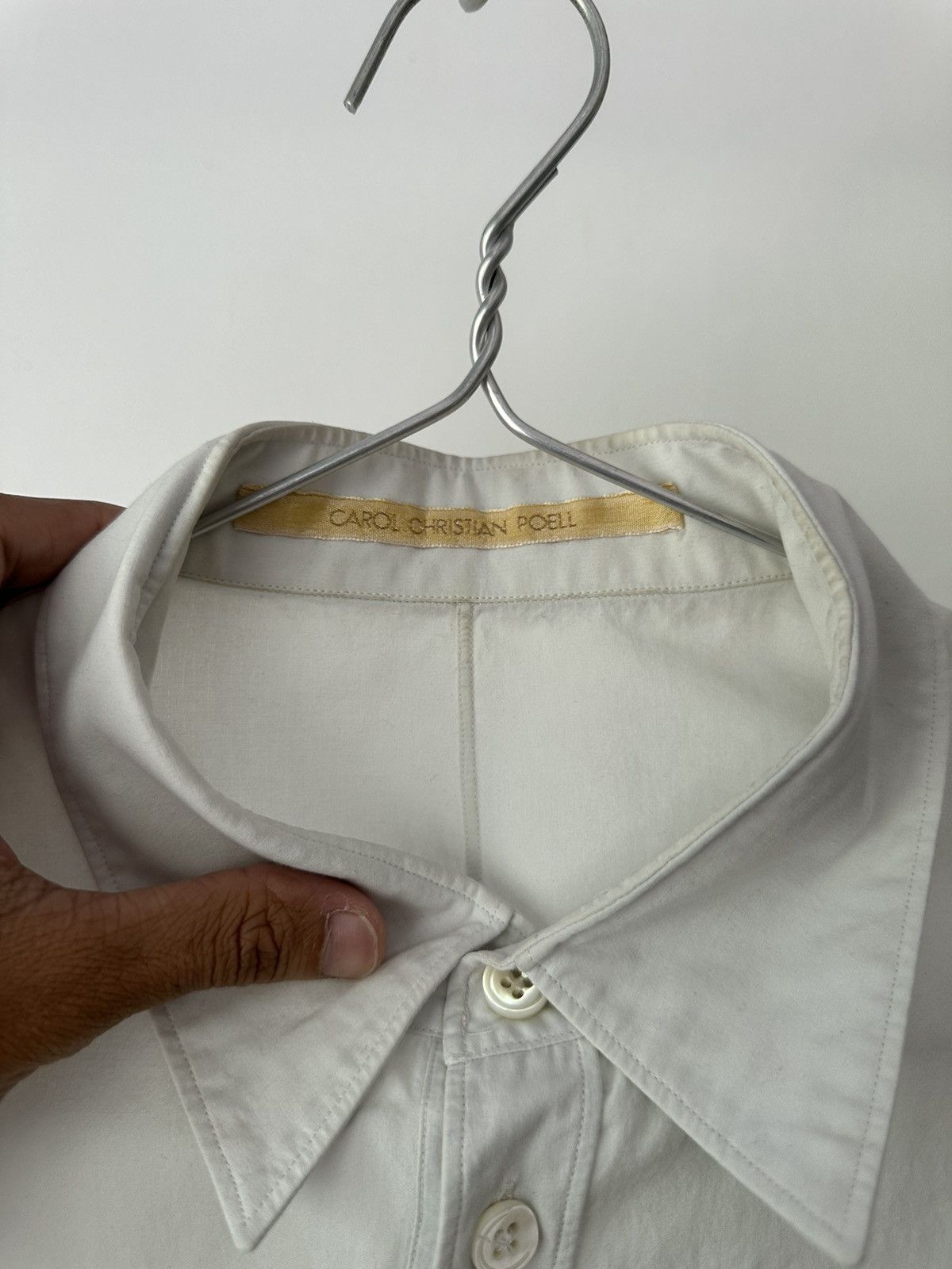 Carol Christian Poell Carol Christian Poell Dead End Button Stayed White Shirt Size US M / EU 48-50 / 2 - 4 Thumbnail