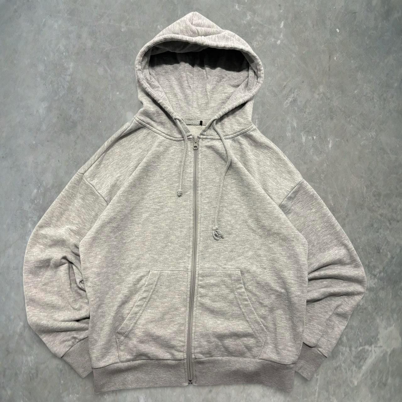 Vintage Crazy Vintage Y2K/2000s Blank Grey Skater Zipup Hoodie! Size US S / EU 44-46 / 1 - 1 Thumbnail