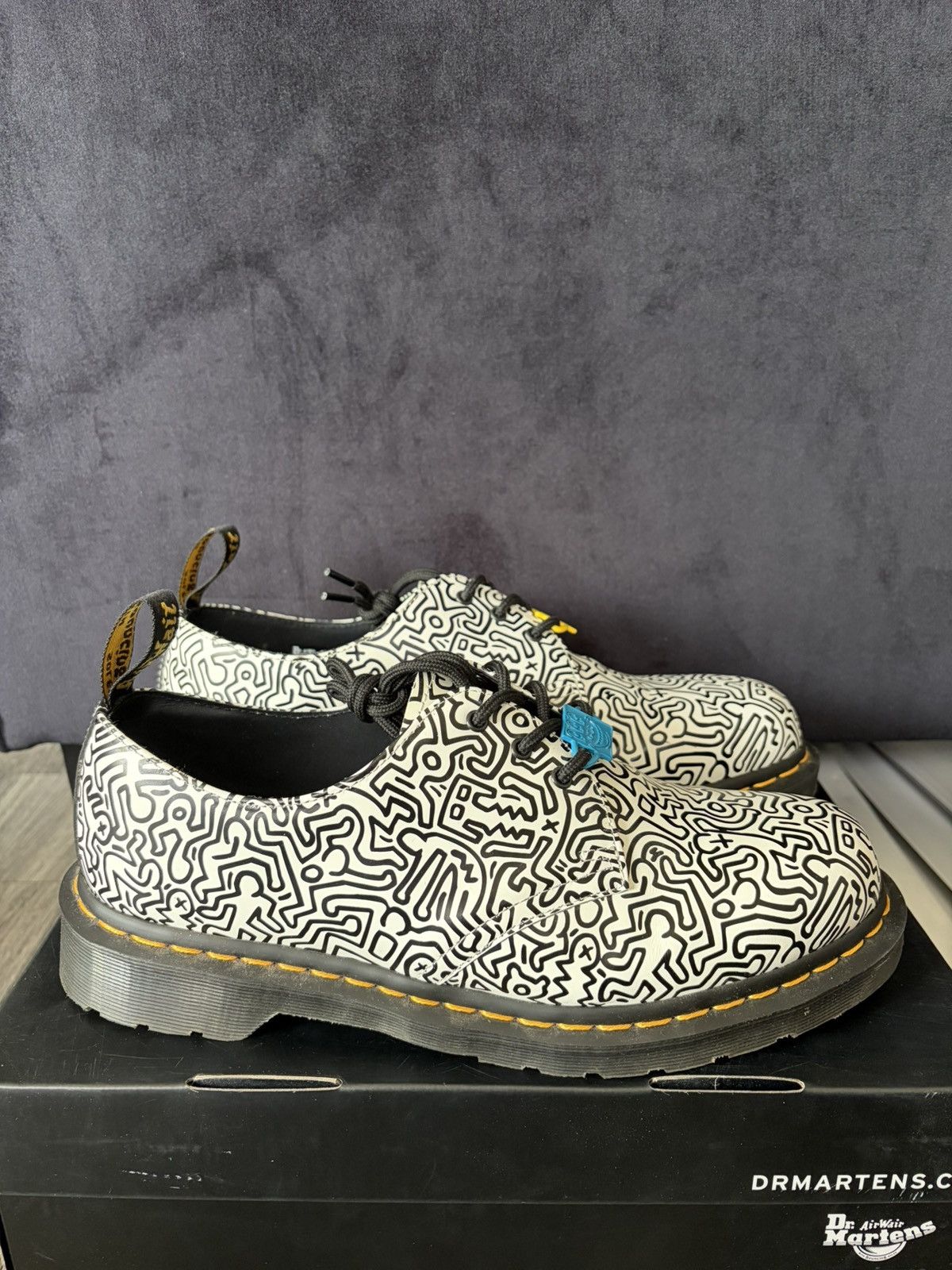 Dr. Martens Keith Haring 1461 Printed Leather Oxford Shoes Size US 10 / EU 43 - 1 Thumbnail
