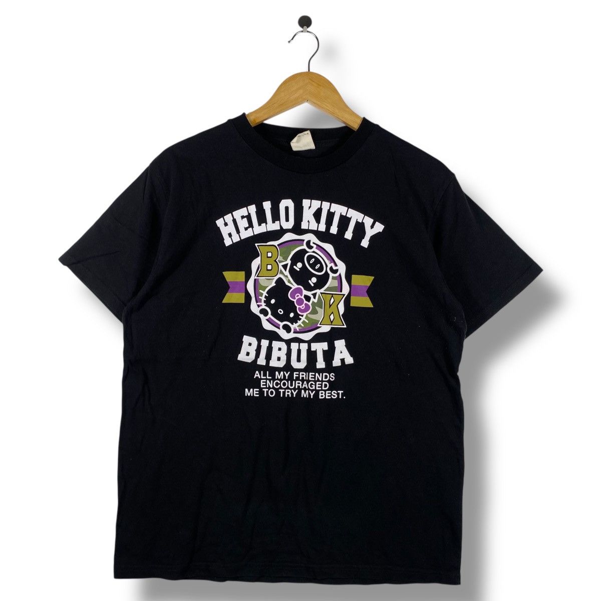 Japanese Brand Buden Shouten HELLO KITTY x BIBUTA Cartoon Graphic Tee Shirt Size US L / EU 52-54 / 3 - 1 Thumbnail