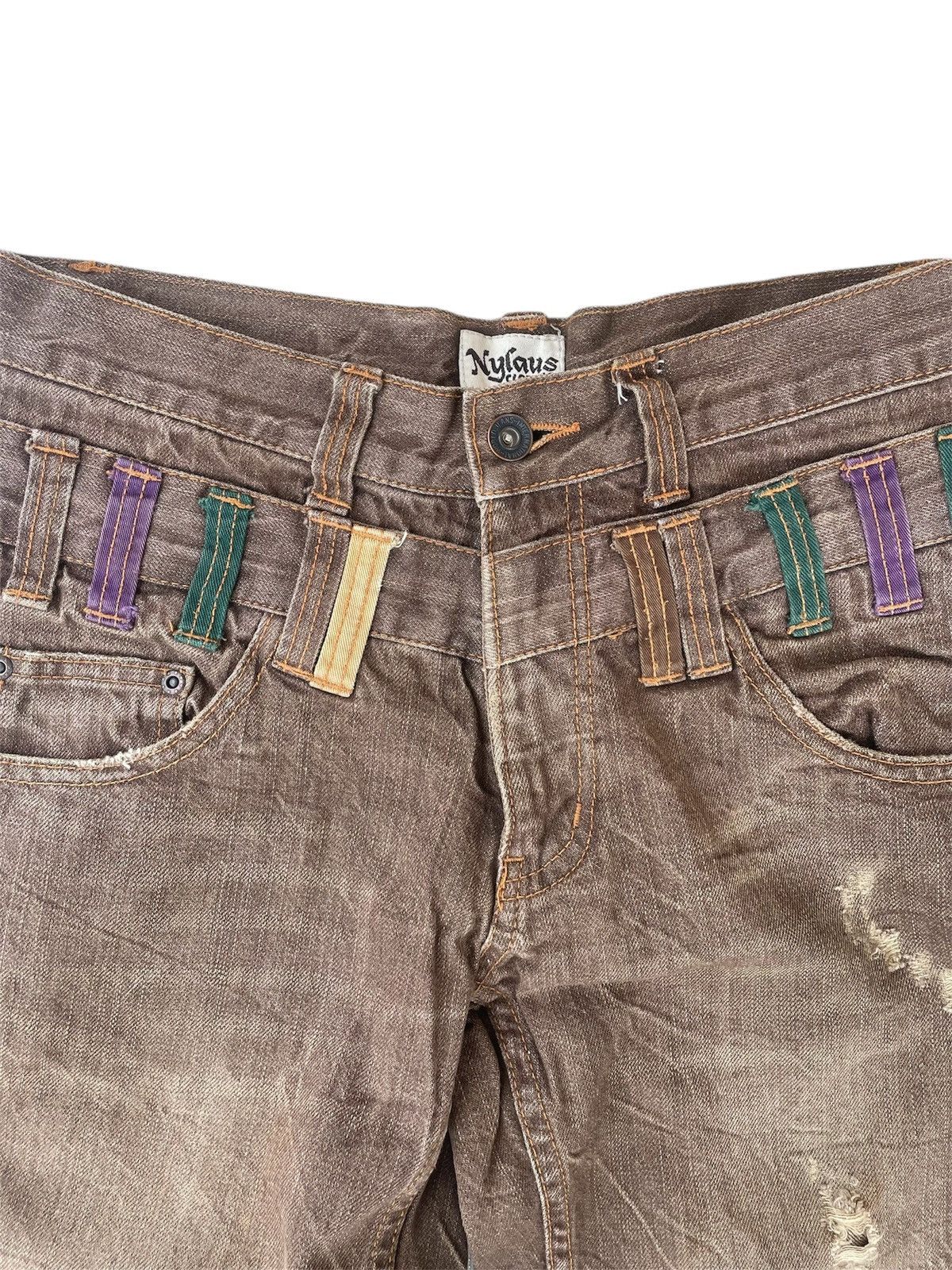 If Six Was Nine Double Waist Nylaus Archival Mud-Wash Multi-Loop Denim Size US 30 / EU 46 - 2 Thumbnail