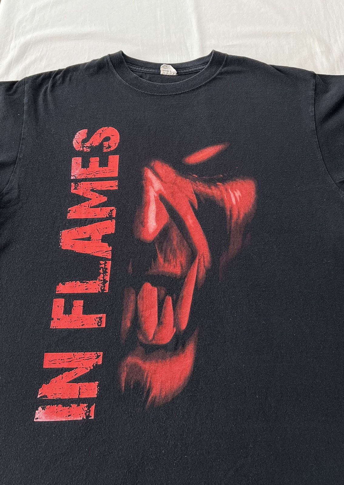 Band Tees Vintage 2000s In Flames Death Metal Band Black T-shirt Size US L / EU 52-54 / 3 - 4 Thumbnail