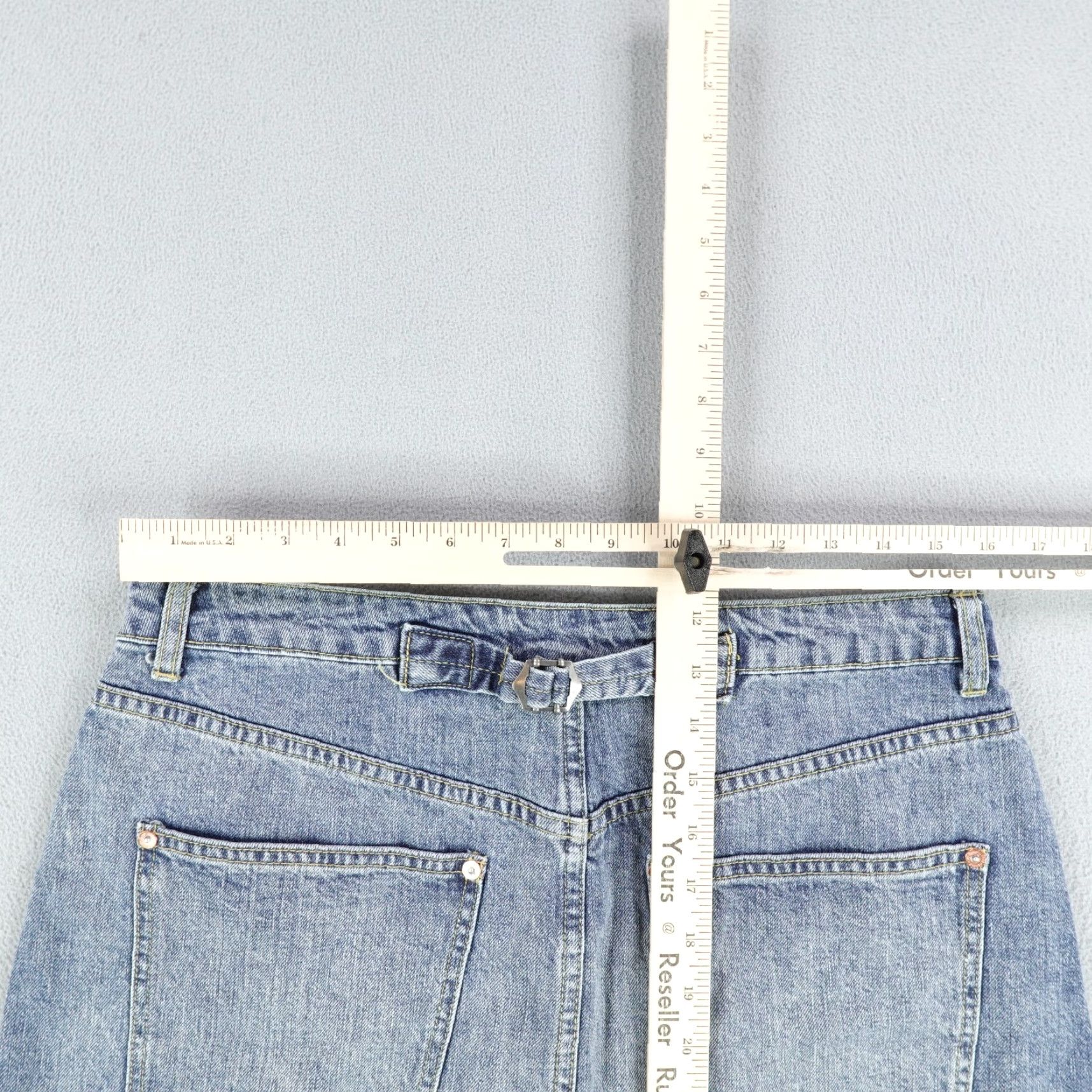 Free People VINTAGE Free People Womens Skirt Short Denim Blue Fringe 31 Bohemian Festival Casual Size 24" / US 00 / IT 34 - 5 Thumbnail