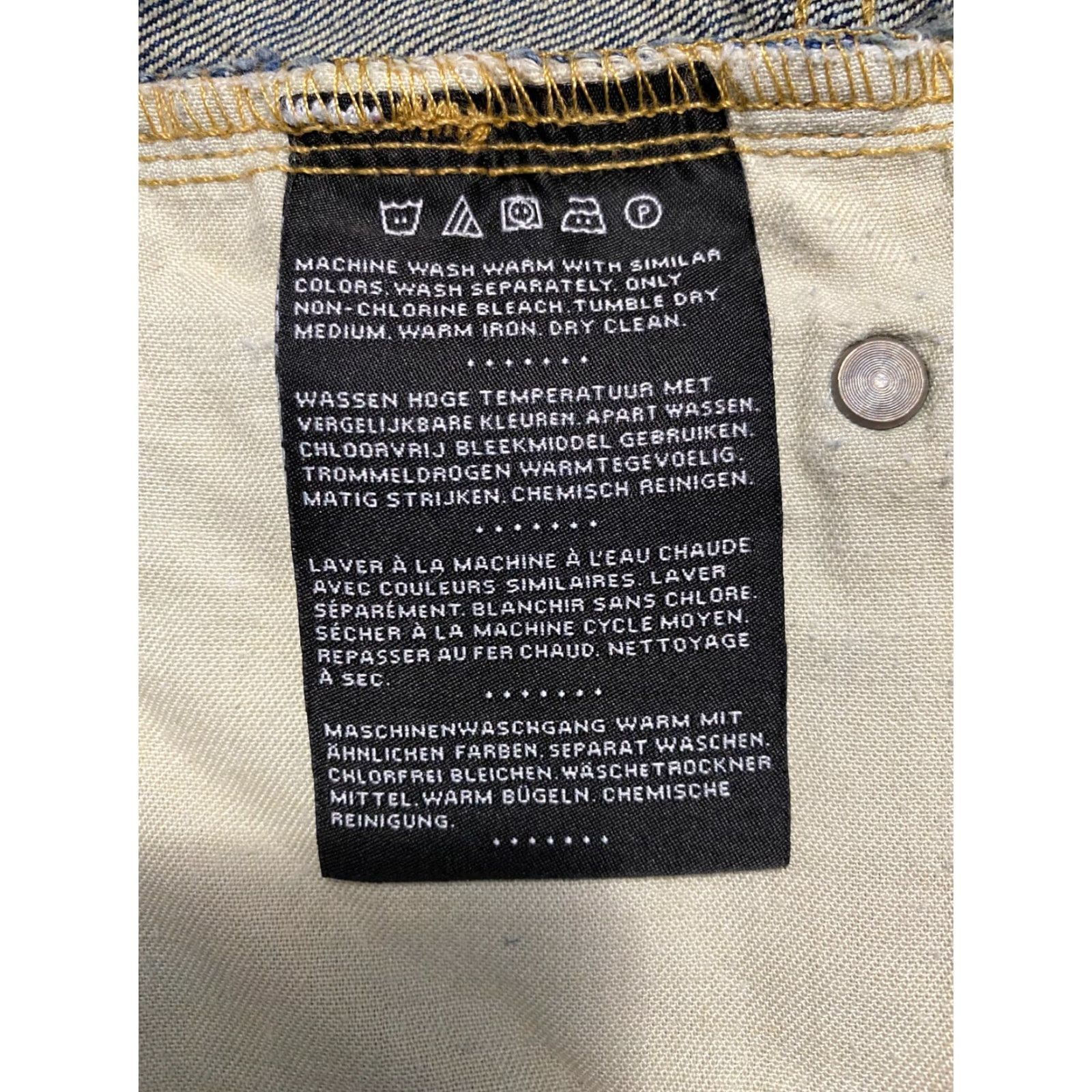 Harley Davidson Harley-Davidson Jeans Men’s 38×32 Blue Faded Straight Motorcycle Denim 5-Pocket Classic Button Zip Size US 38 / EU 54 - 6 Thumbnail