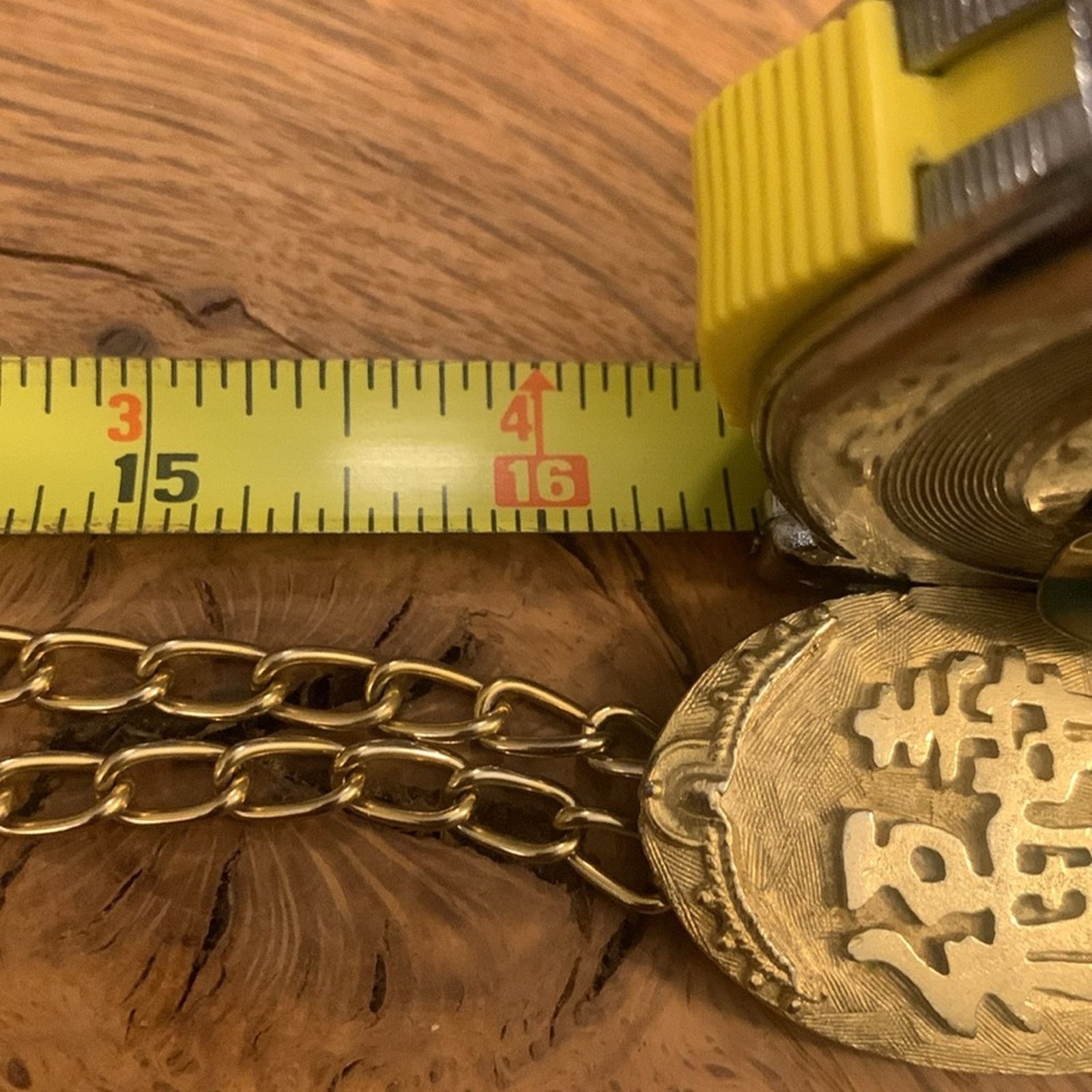 Vintage Chinese golden pendant good luck,prosperity pendant & chain Size ONE SIZE - 9 Thumbnail