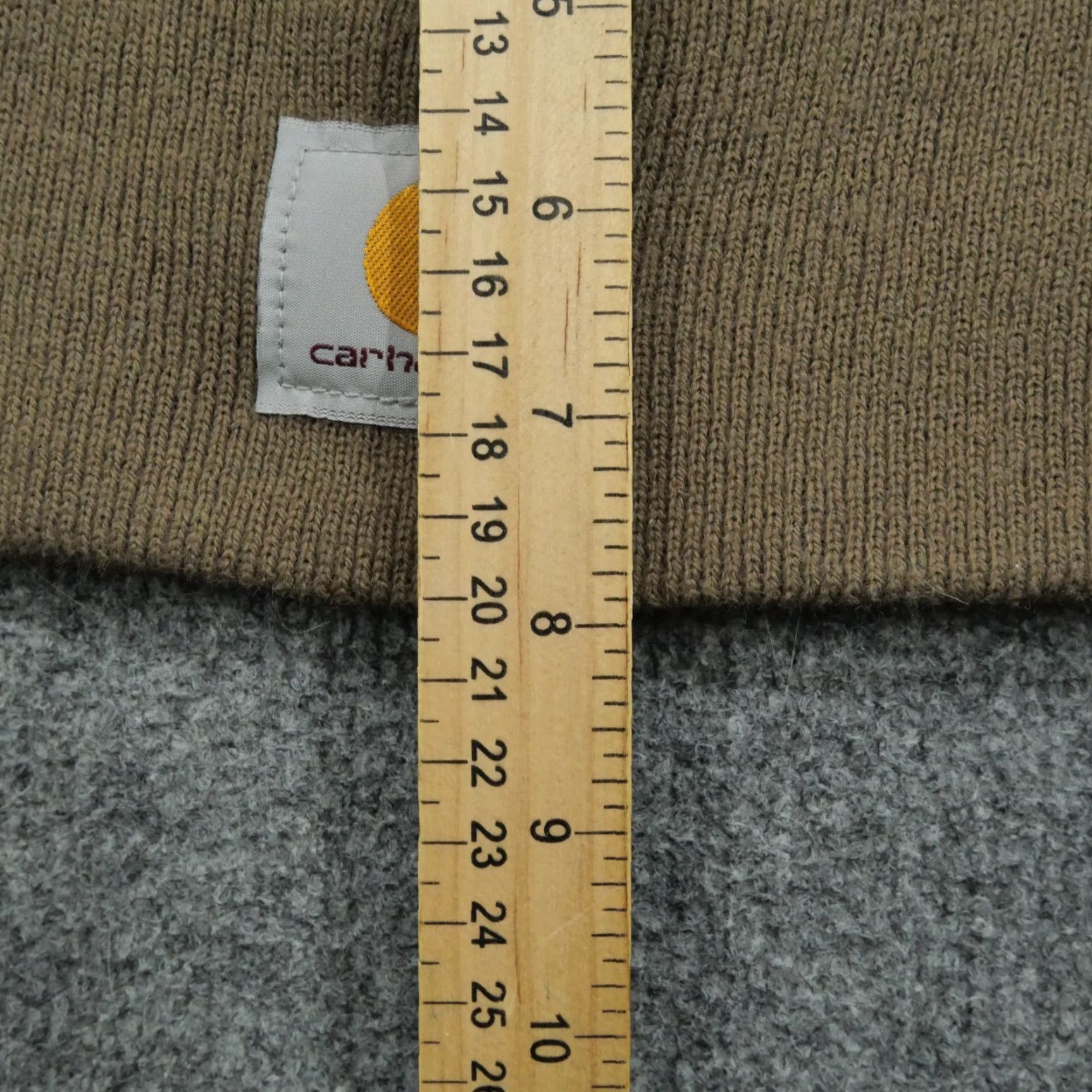 Carhartt VINTAGE Carhartt Beanie Hat Brown Green Ribbed Knit Adult Size ONE SIZE - 5 Thumbnail