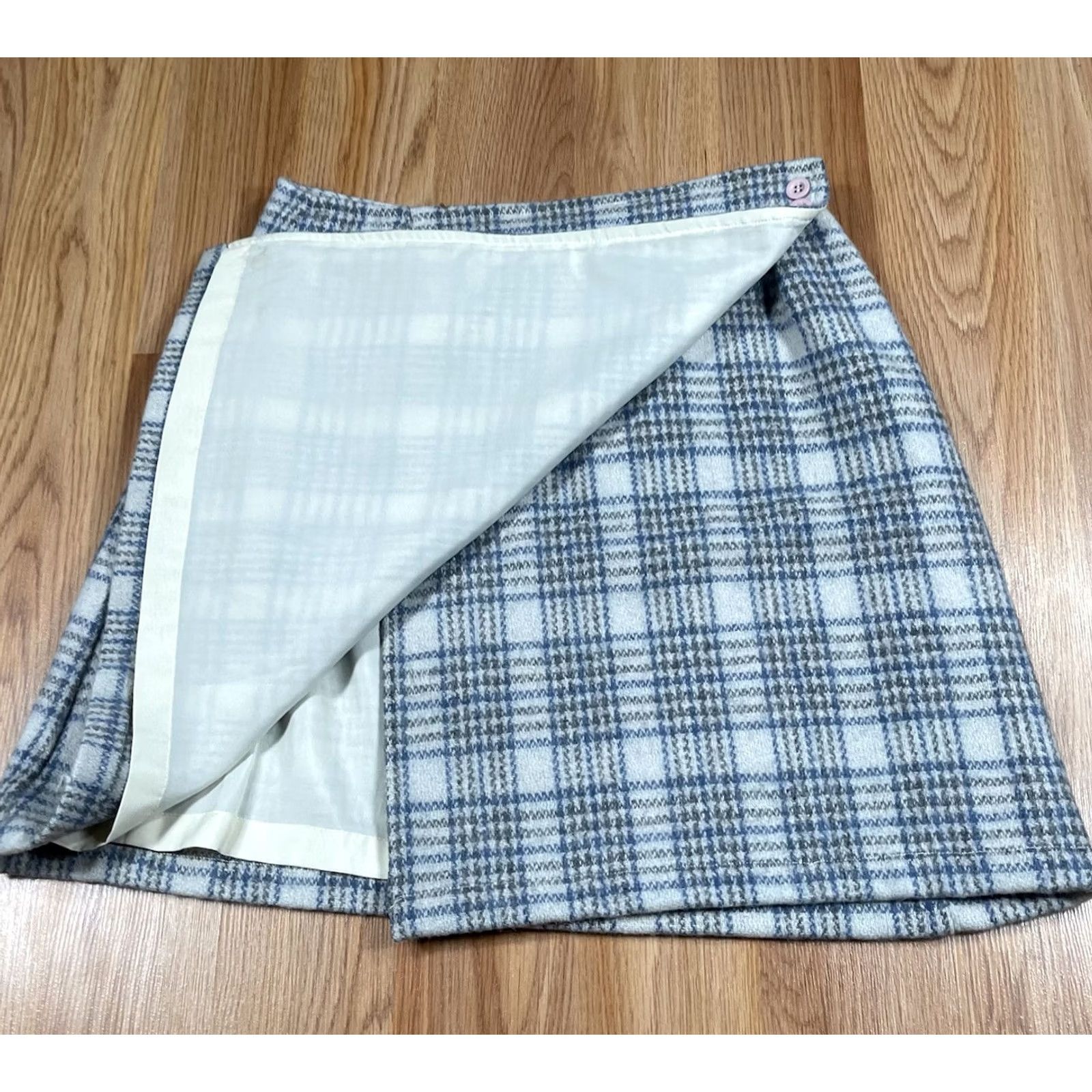 Vintage VINTAGE Soft Options Skirt Womens M Medium Wool Blend Plaid Pencil Above Knee Length Size 32" / US 10 / IT 46 - 3 Thumbnail