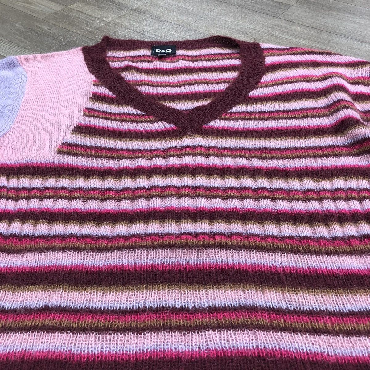 Dolce & Gabbana 2000s Dolce & Gabbana D&G Striped Mohair Knit Sweater Luxury Size US M / EU 48-50 / 2 - 3 Thumbnail