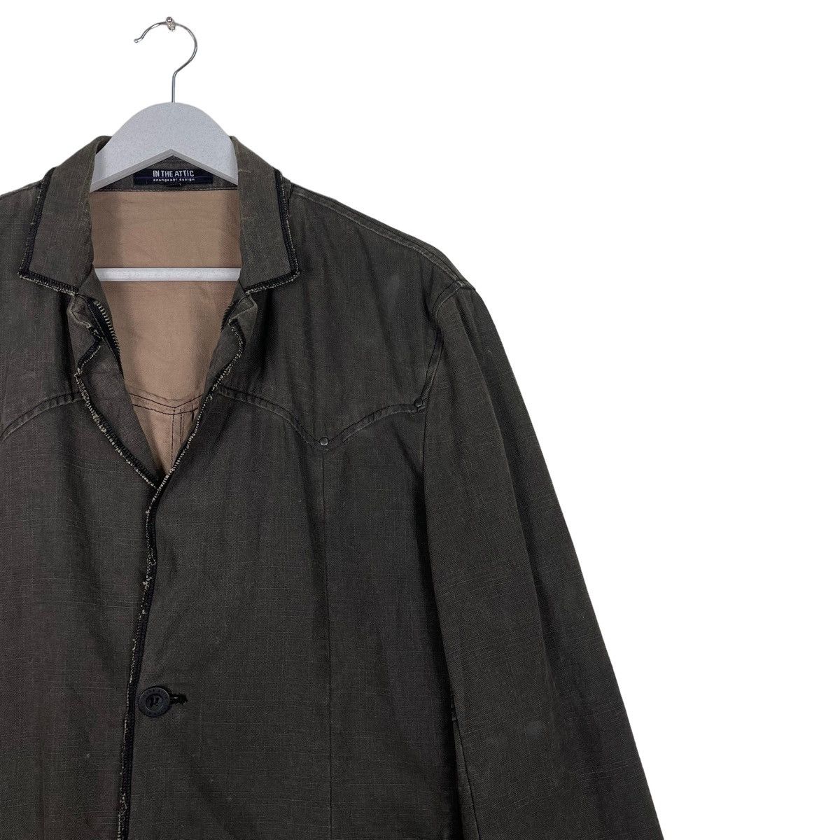 In The Attic × Japanese Brand × Tornado Mart 💥IN THE ATTIC BUTTON CHORE DYED GREY JACKET Size US L / EU 52-54 / 3 - 6 Thumbnail