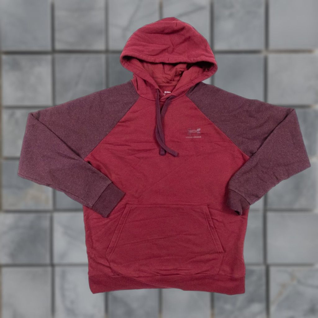 Under Armour Under Armour Adult Hooded Sweatshirt Mens Medium Red Pullover Raglan Shirt Color Red Logo Nike Size US M / EU 48-50 / 2 - 1 Thumbnail