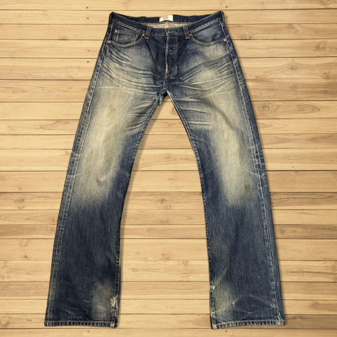 Levi's Made & Crafted 🔥🔥 Vintage Y2K Levis 501 Mud Distressed Rusty Denim Size US 34 / EU 50 - 1 Thumbnail