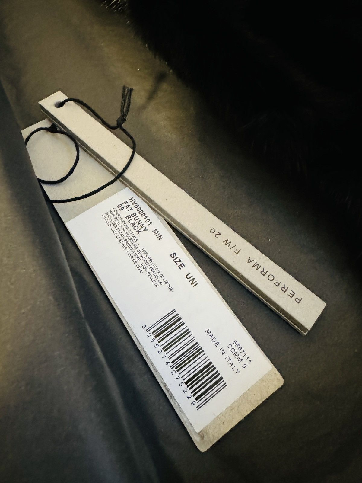 Rick Owens MINK | FAT BUNNY | BLACK Size ONE SIZE - 9 Thumbnail
